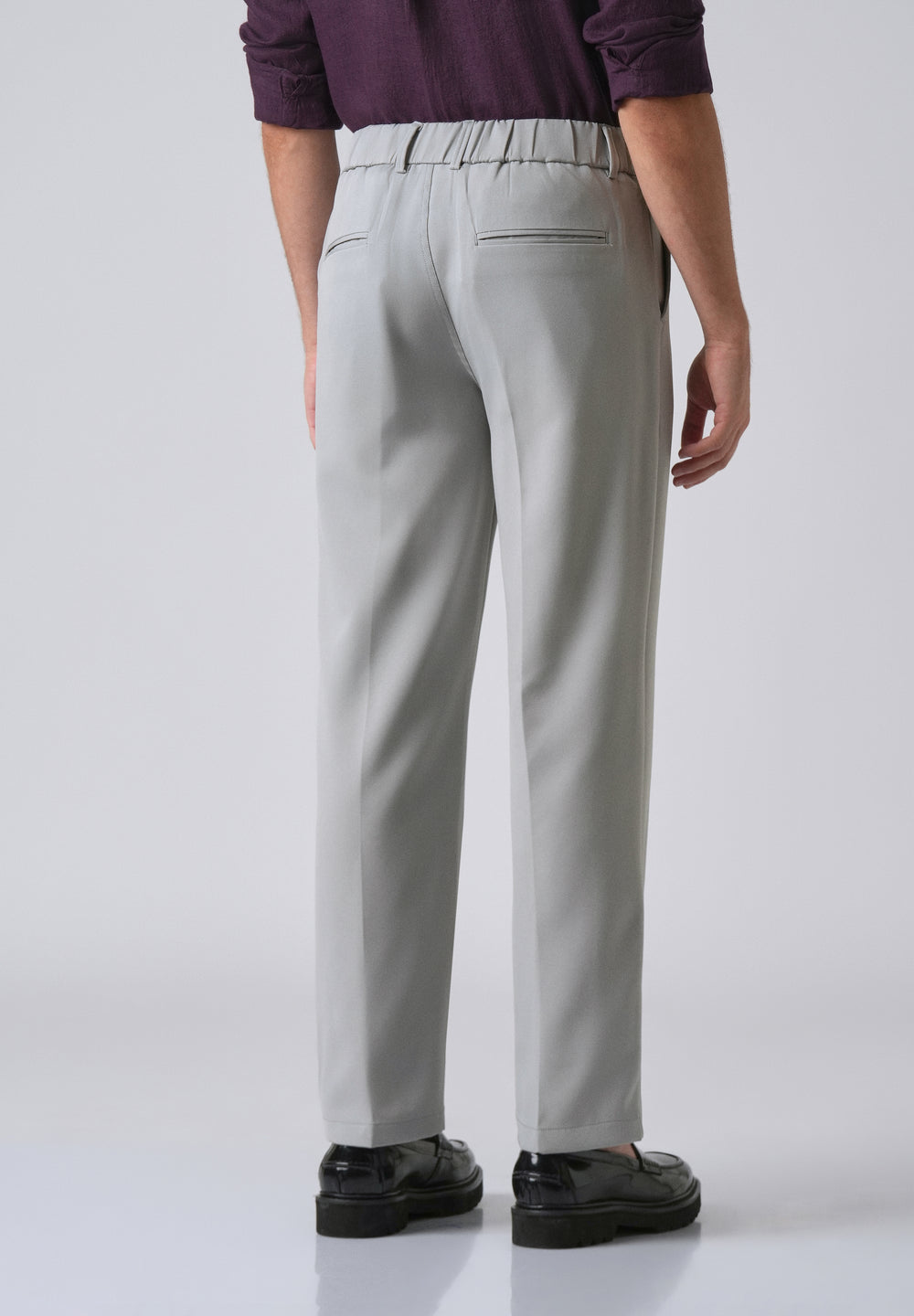 Light Grey Relaxed Fit Trousers
