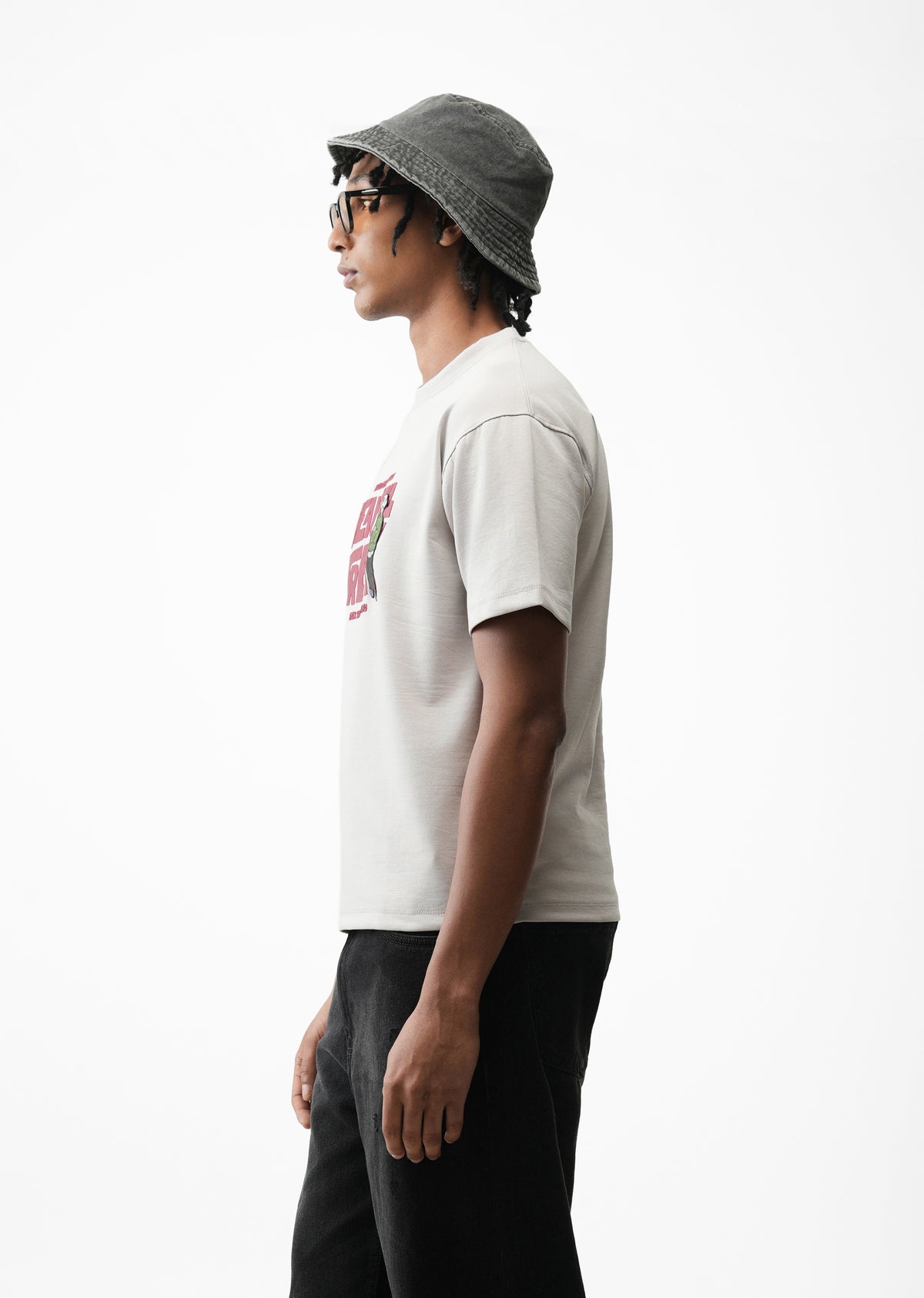 Light Grey Rubber Print T-shirt