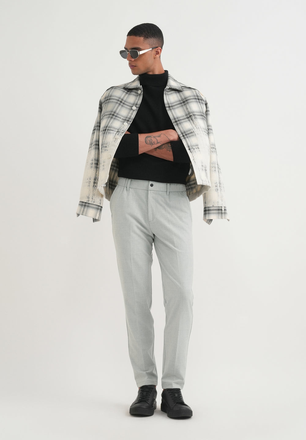 Light Grey Semi-Elasticated Trouser