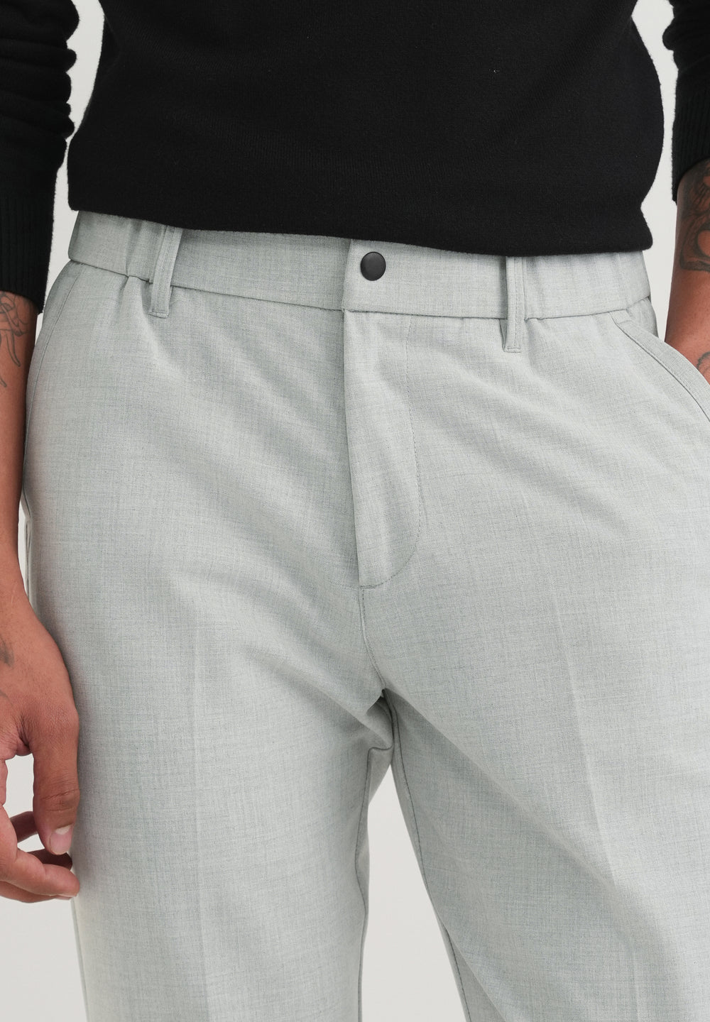 Light Grey Semi-Elasticated Trouser