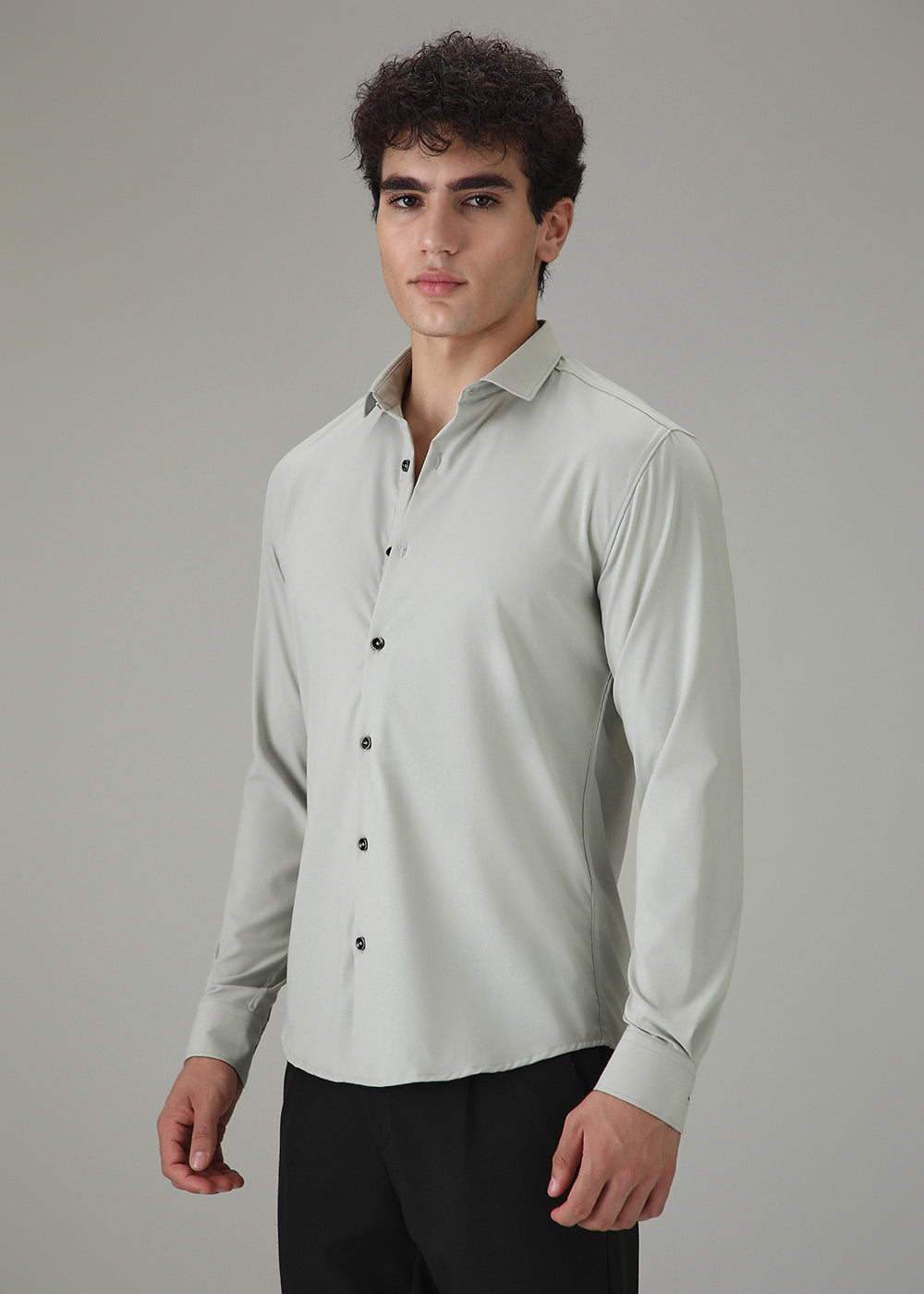 Light Grey Wrinkle Free Shirt