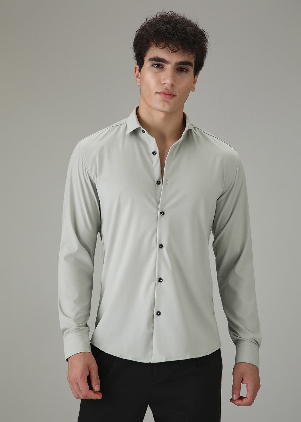 Light Grey Wrinkle Free Shirt