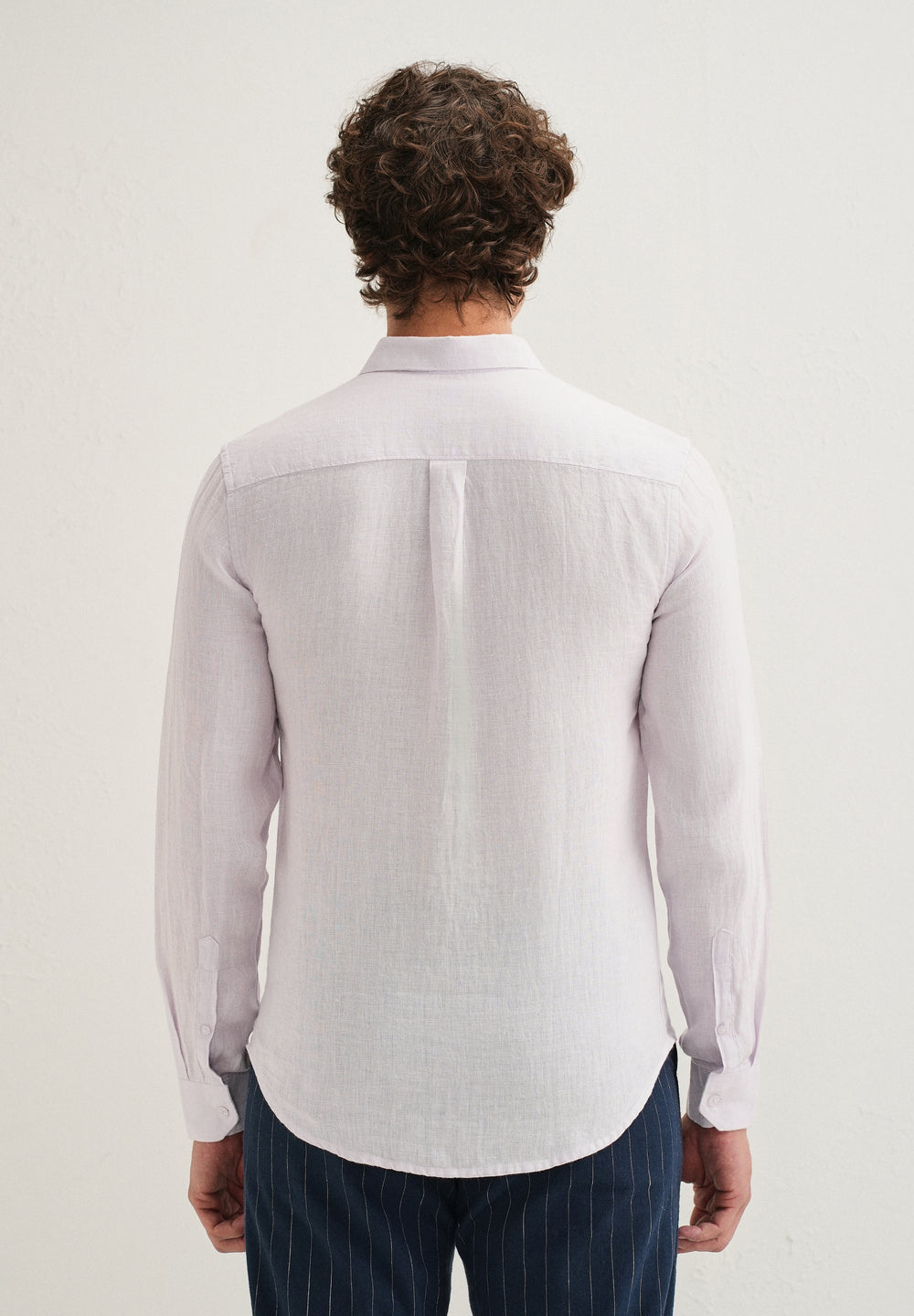 Light Lavender Pure Linen Shirt