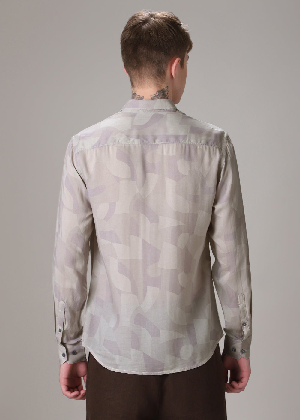 Light Mauve Pink Printed Shirt