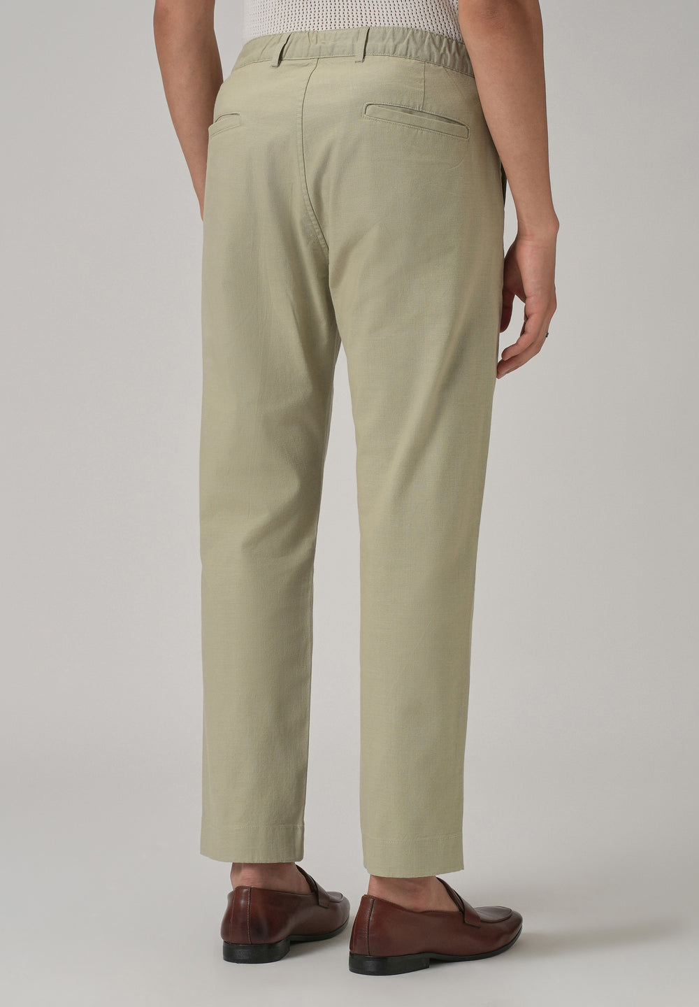 Light Olive Green Cotton Trouser