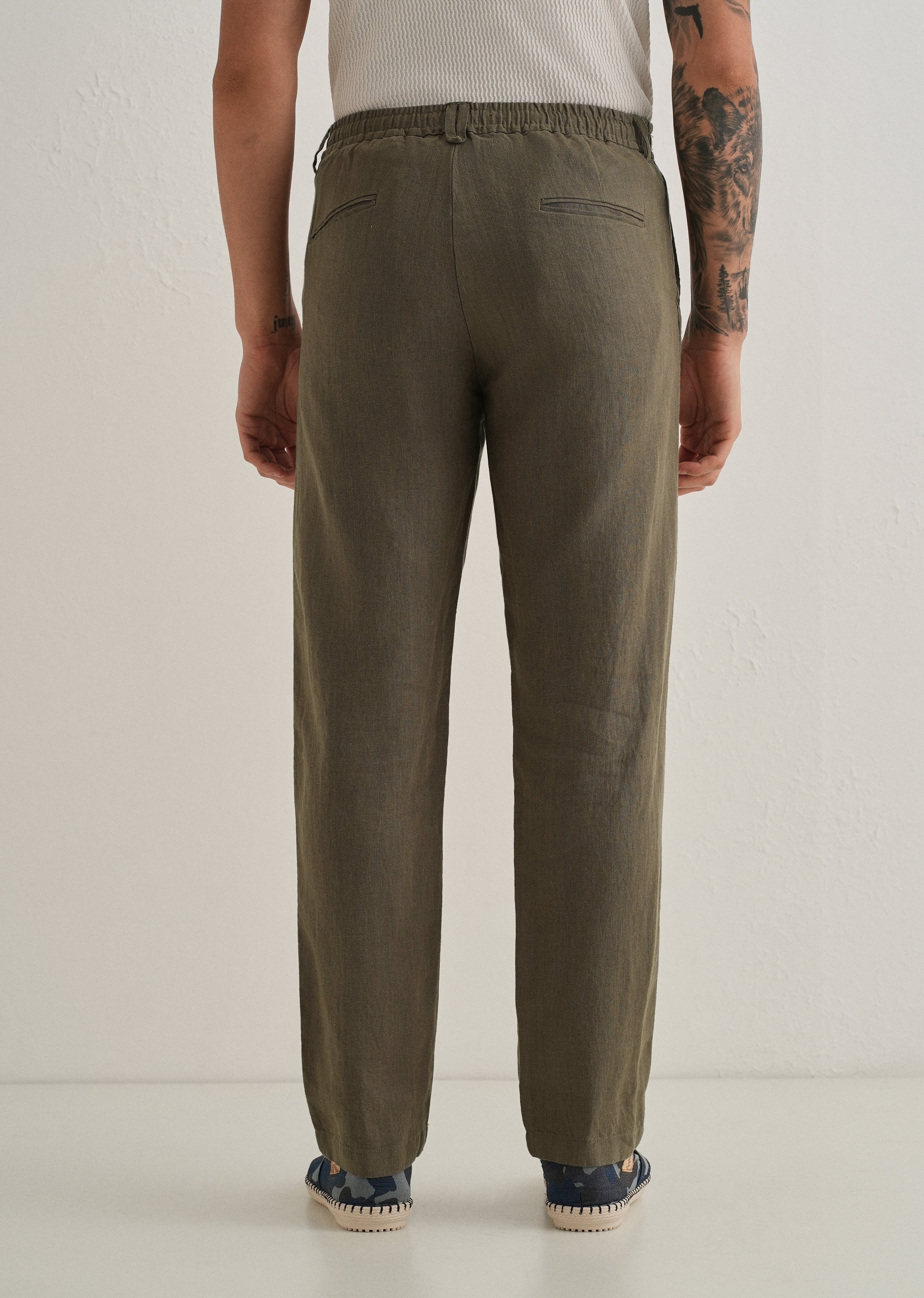 Light Olive Linen Pant
