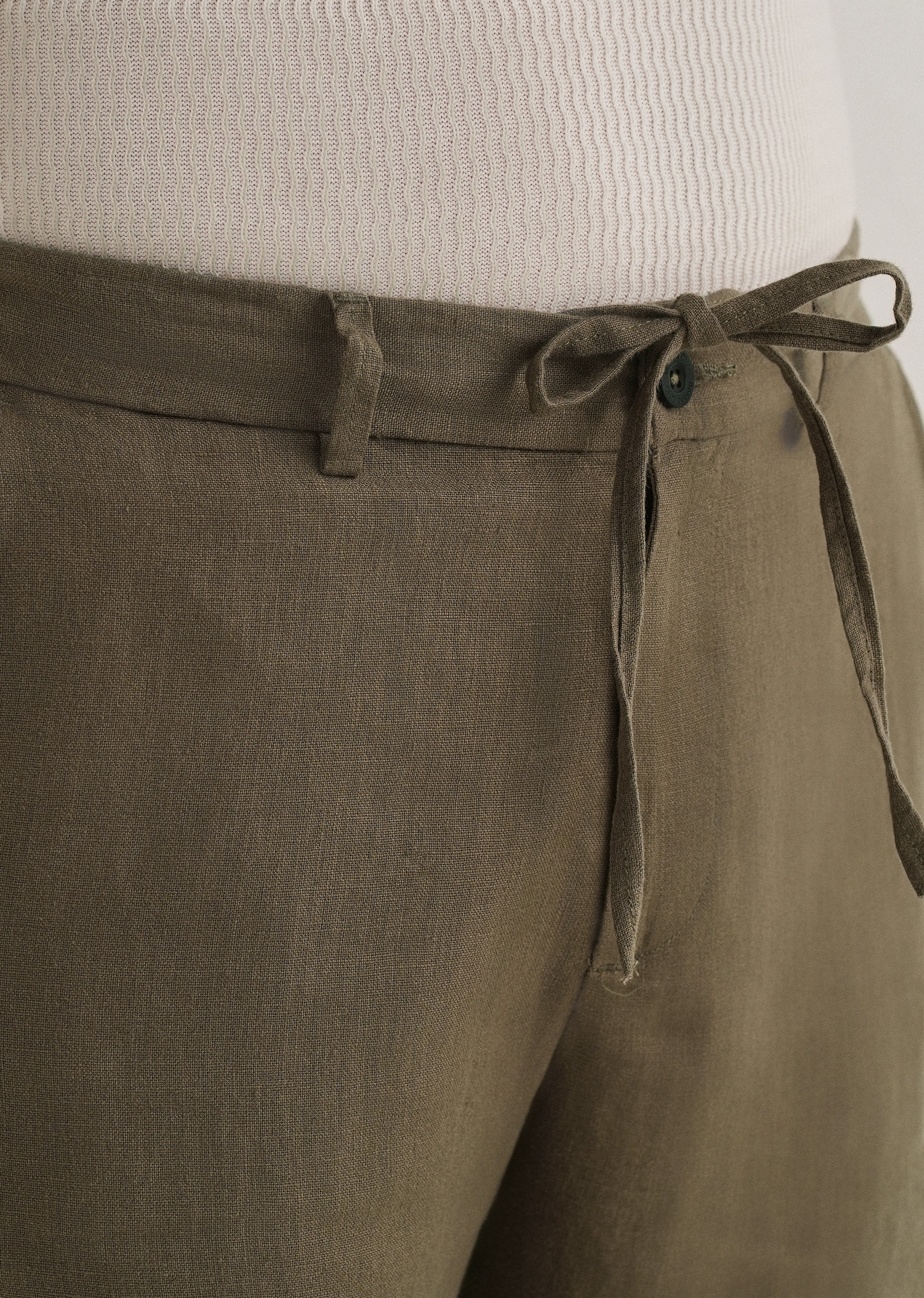 Light Olive Linen Pant
