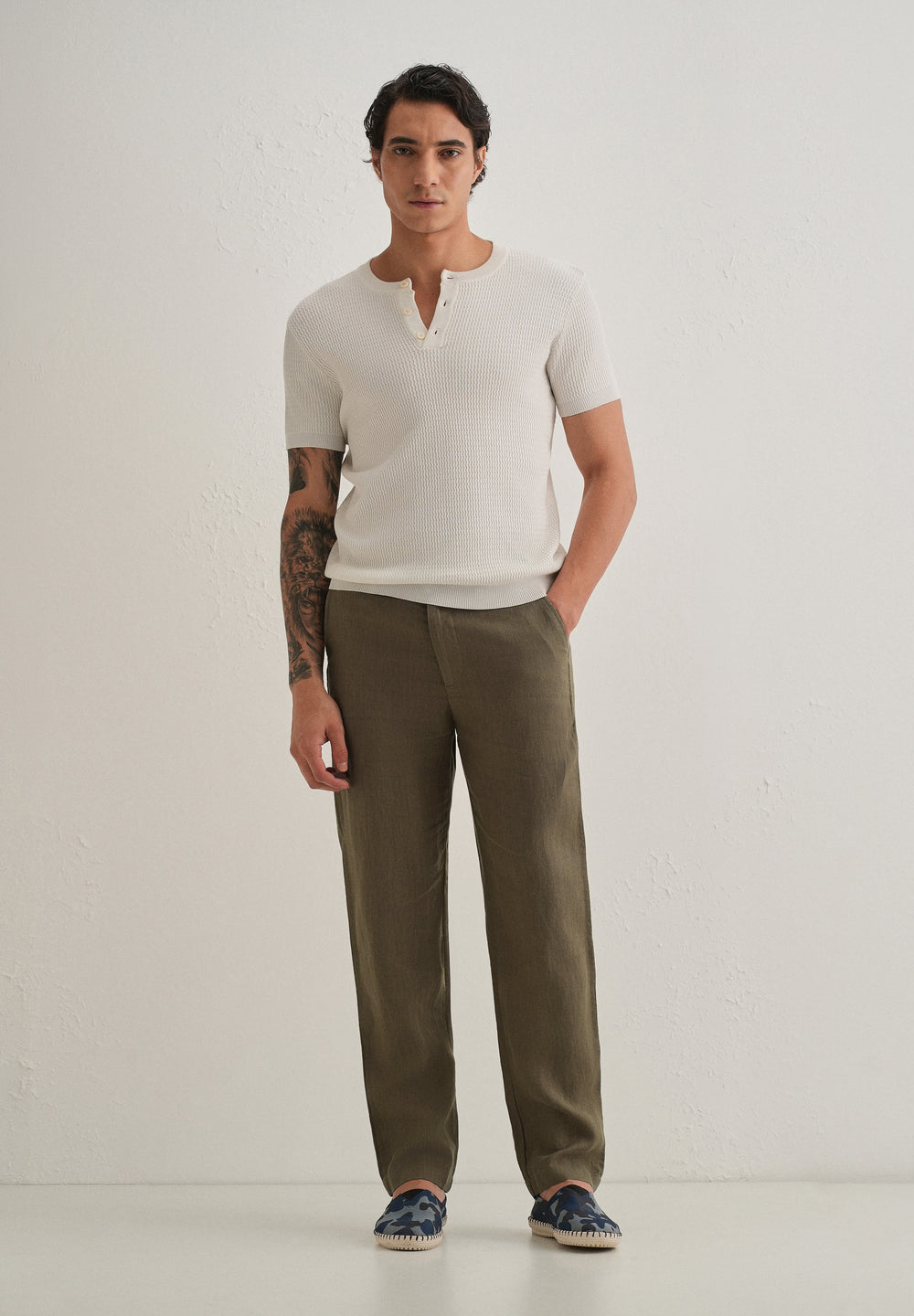 Light Olive Linen Pant
