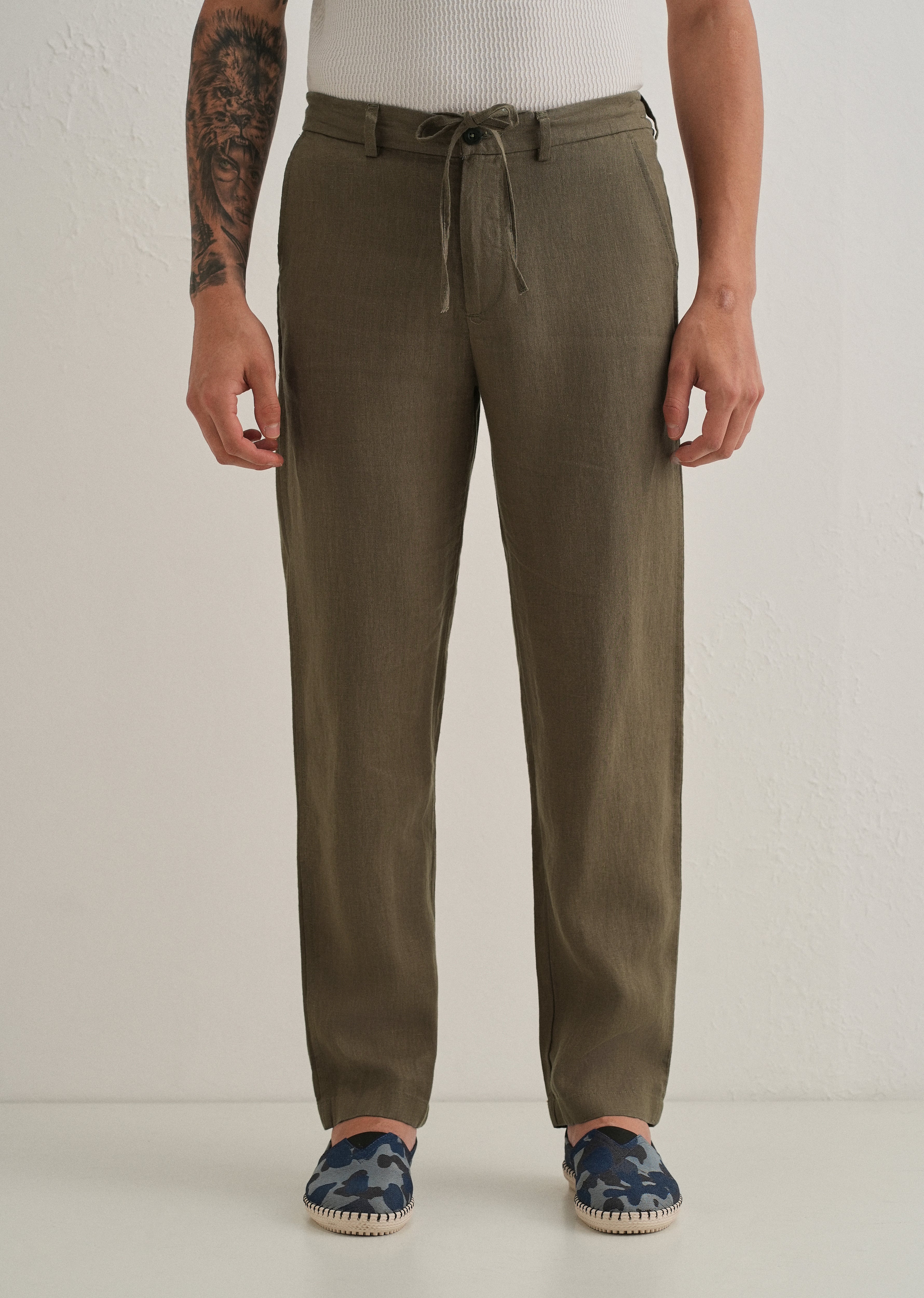 Light Olive Linen Pant