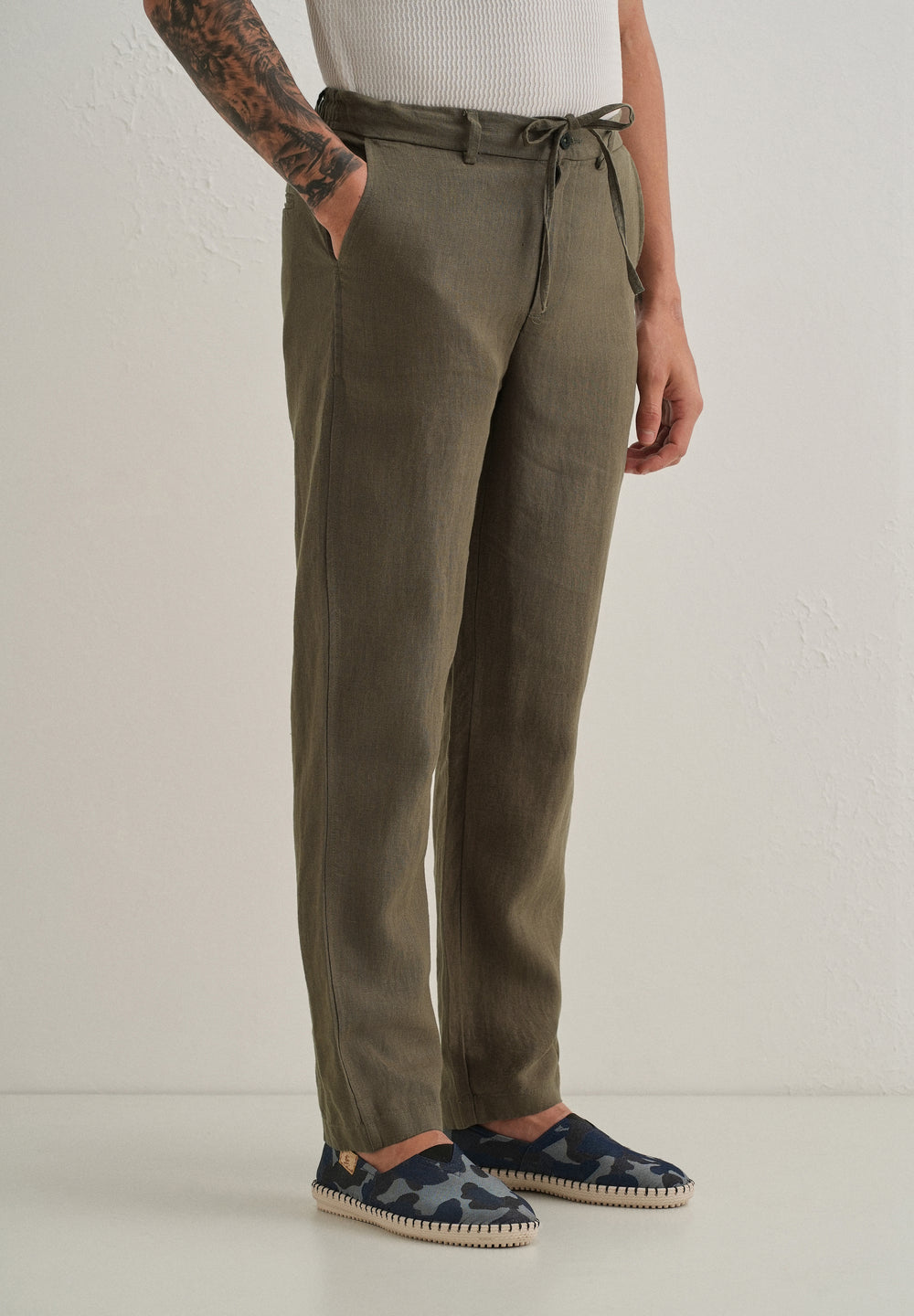 Light Olive Linen Pant