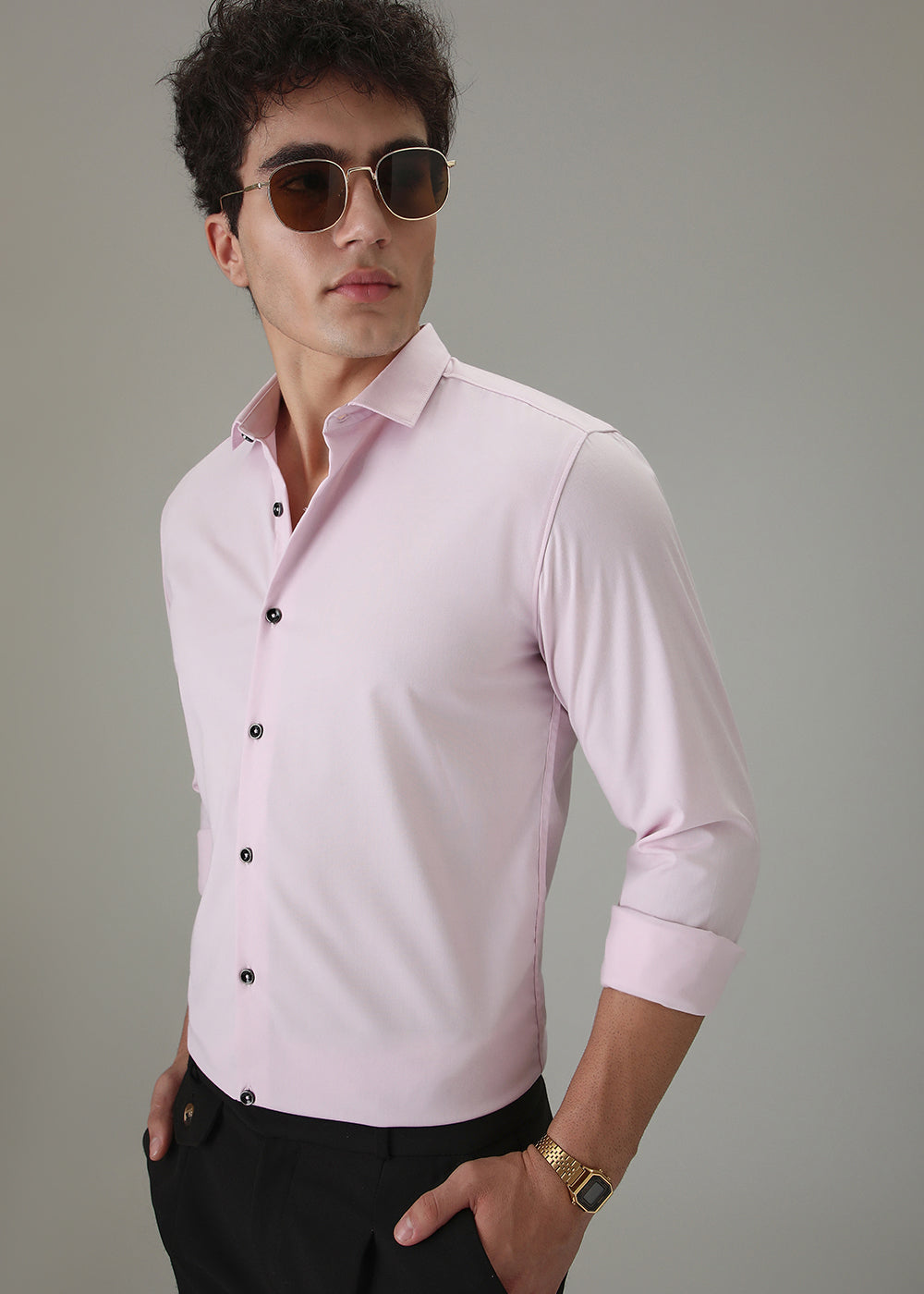 Light Pink Wrinkle Free Shirt