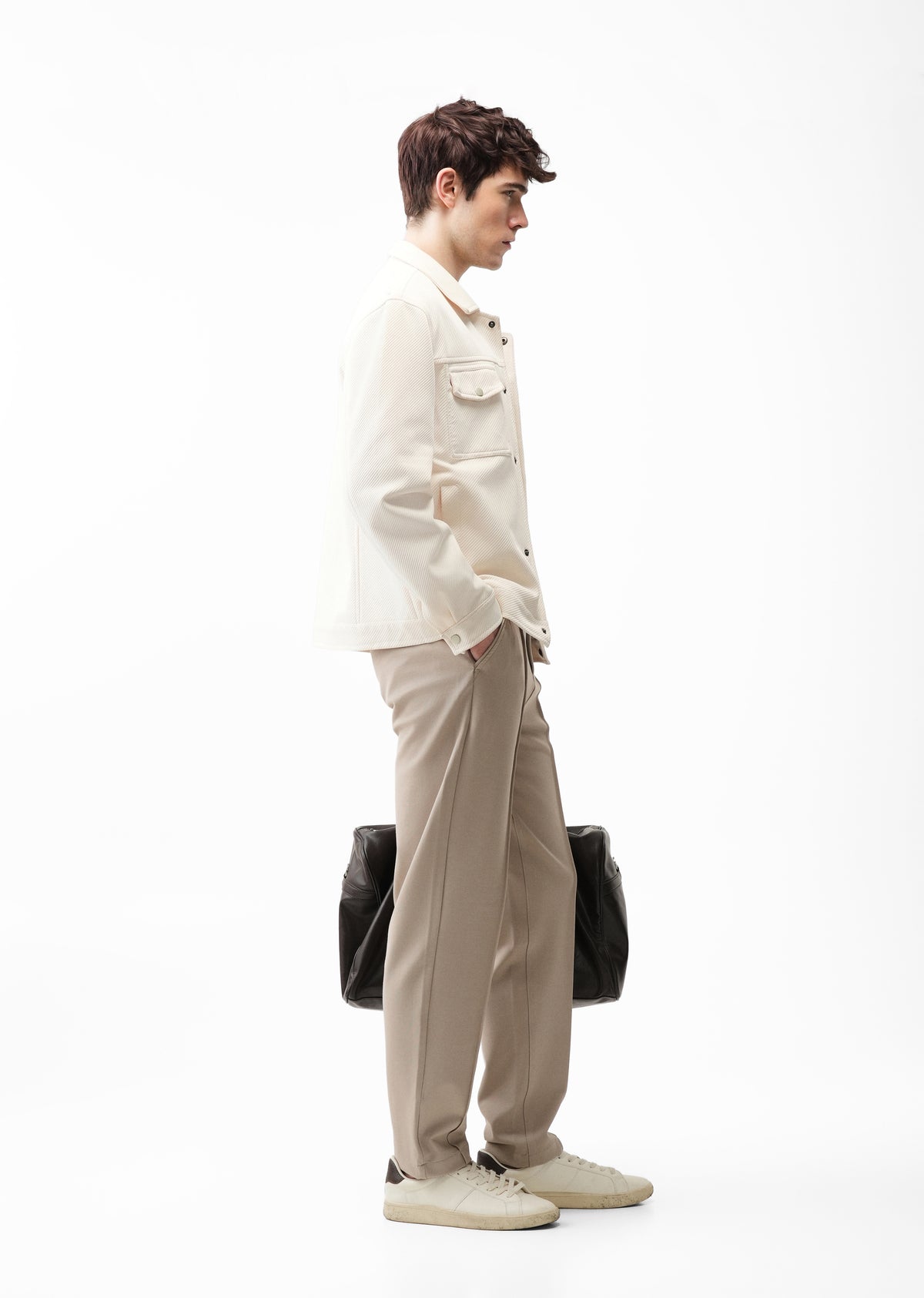 Taupe Relaxed Fit Drawstring Trouser