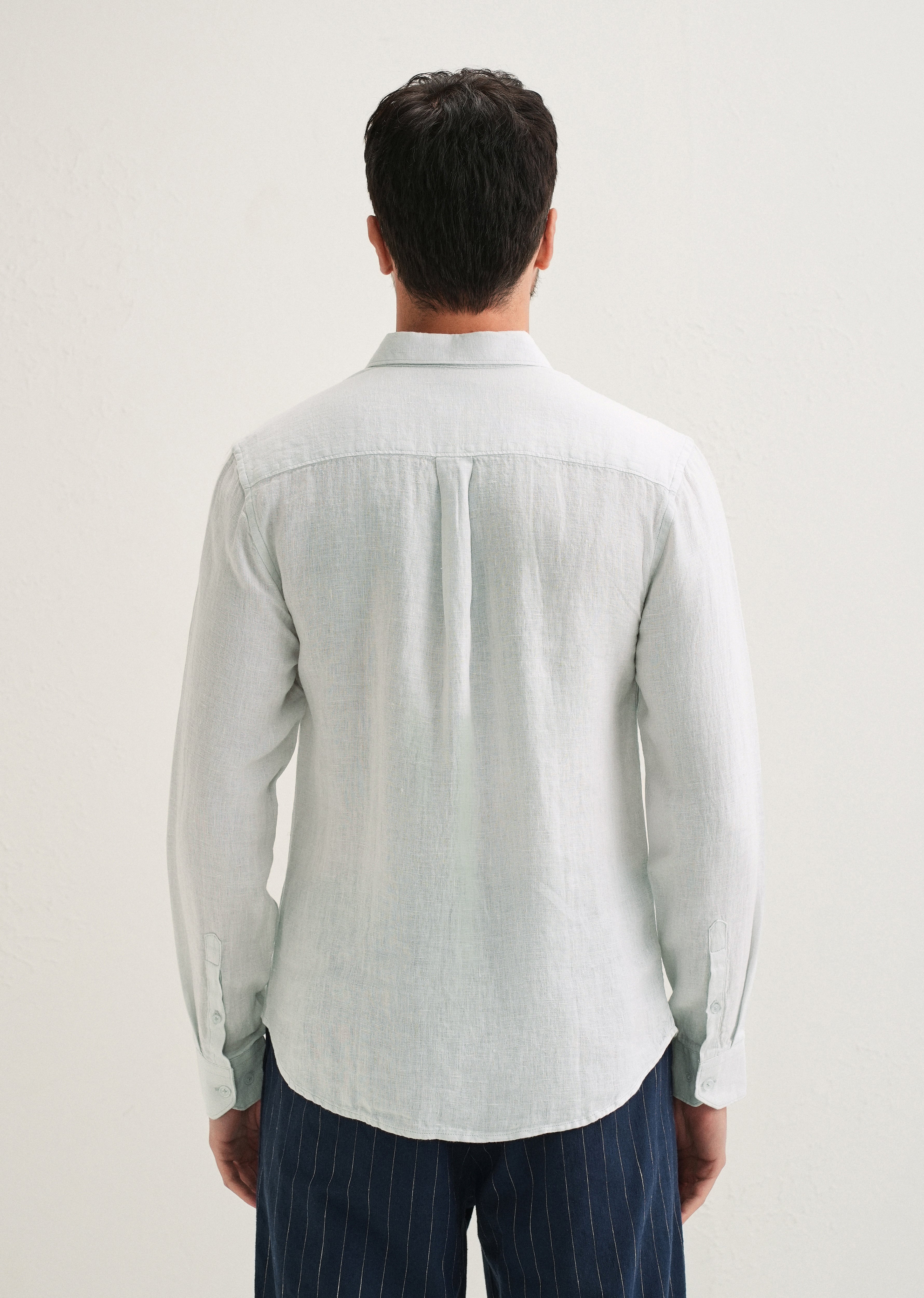 Light Aqua Pure Linen Shirt