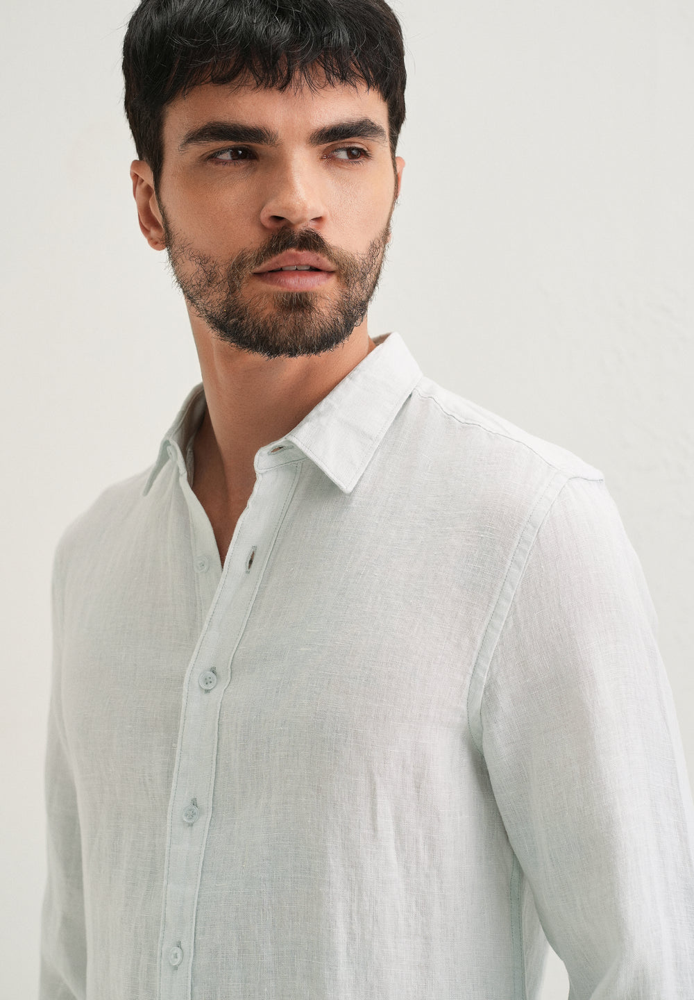 Light Aqua Pure Linen Shirt
