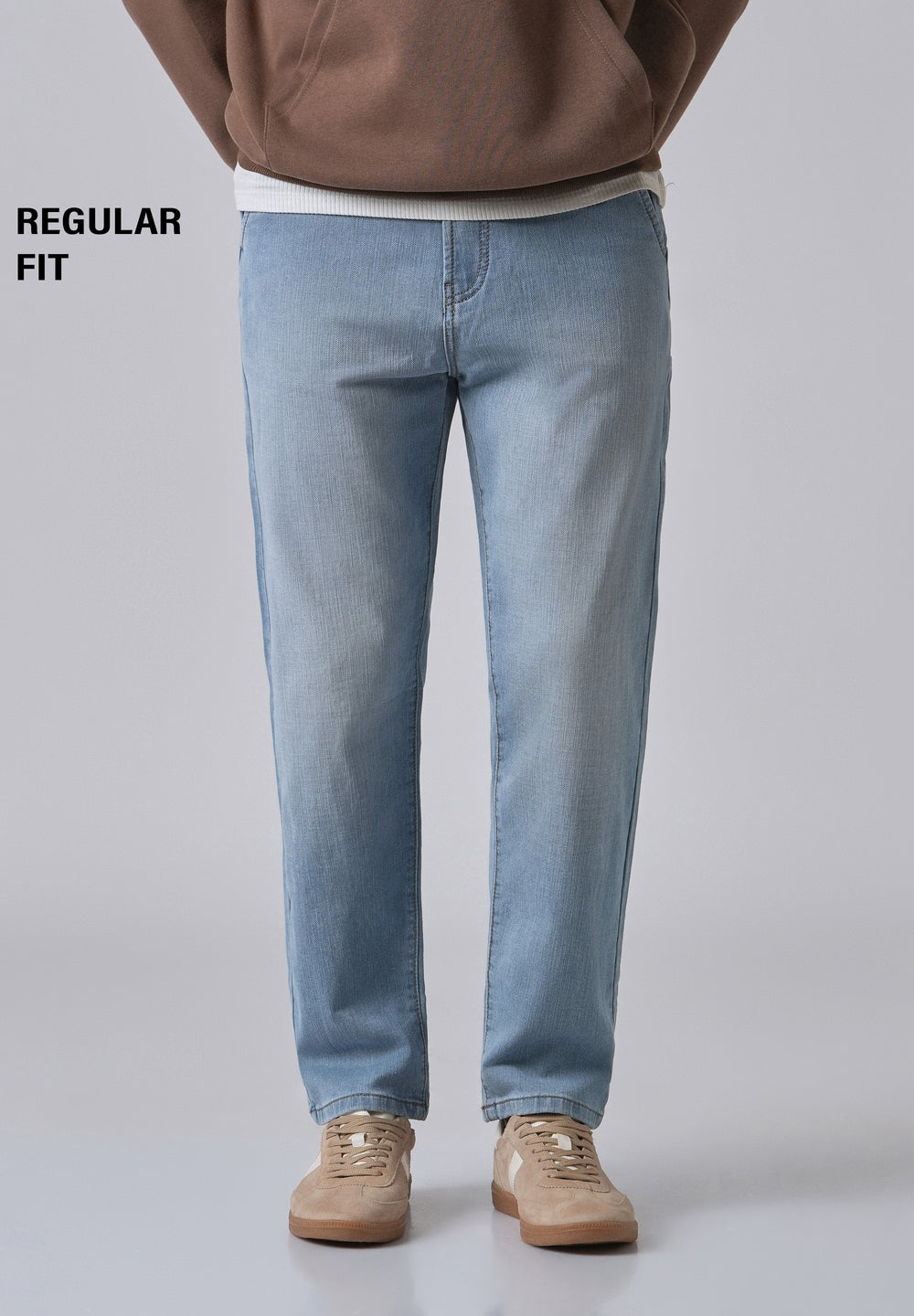 Light Blue Fade Regular Fit Denim