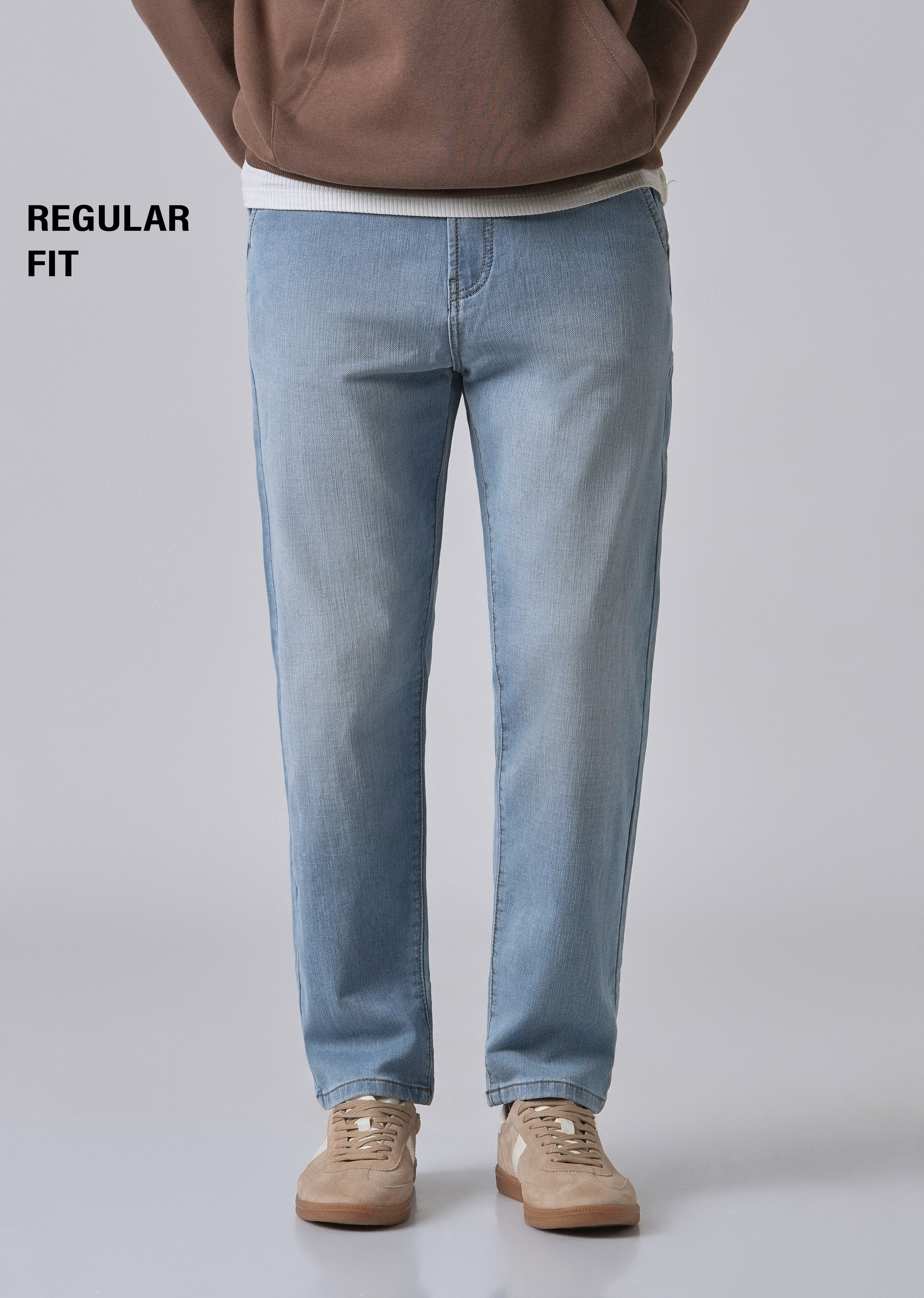 Light Blue Fade Regular Fit Denim