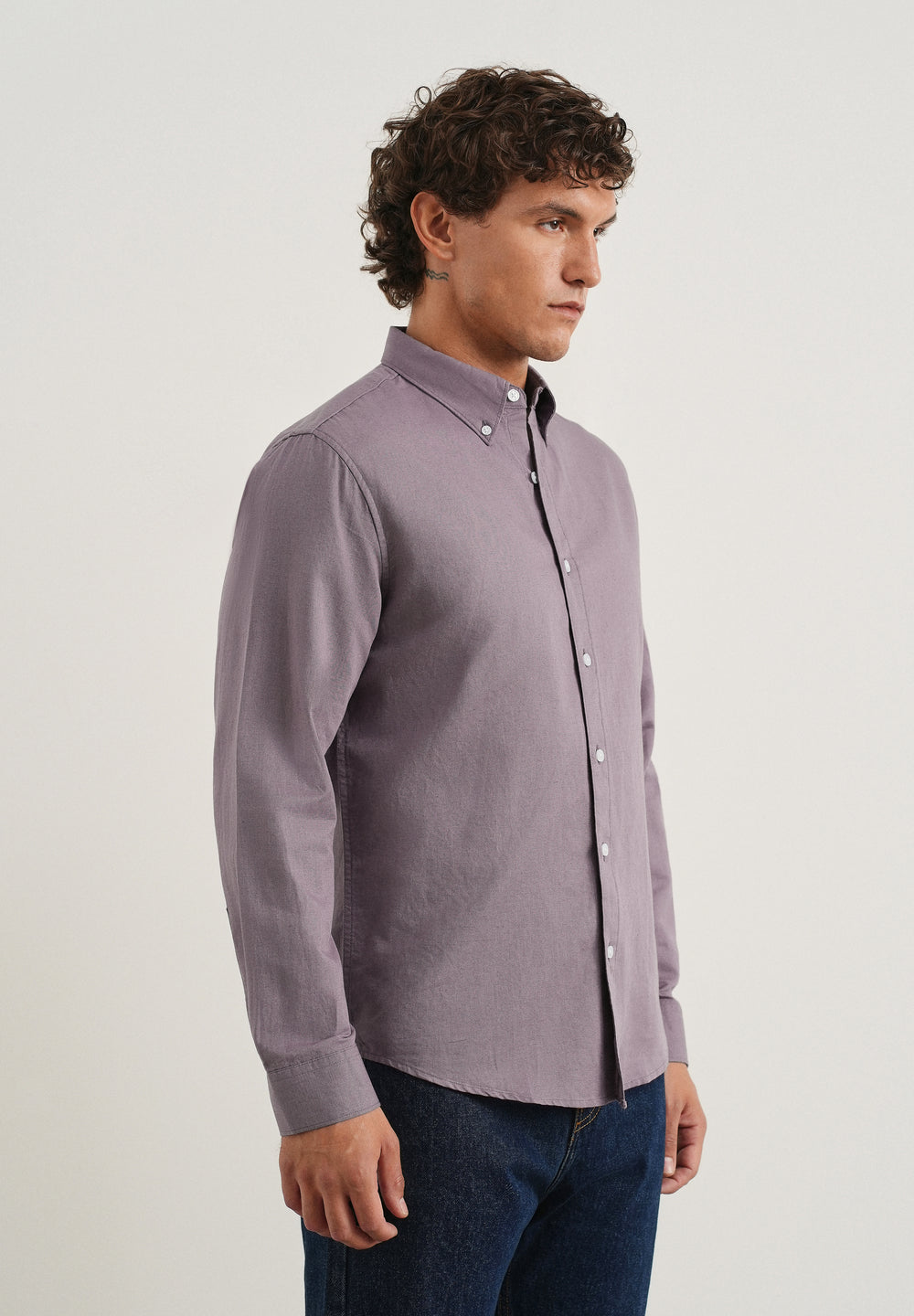 Lilac Cotton Linen Shirt