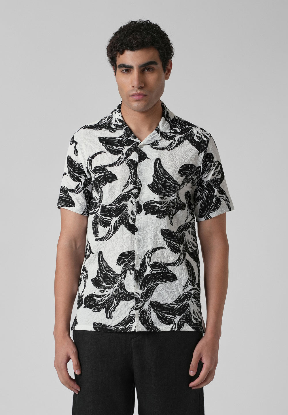 Lily Print Popcorn Shirt