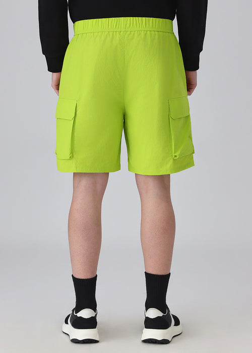 Lime Green Zip Pocket Cargo Shorts