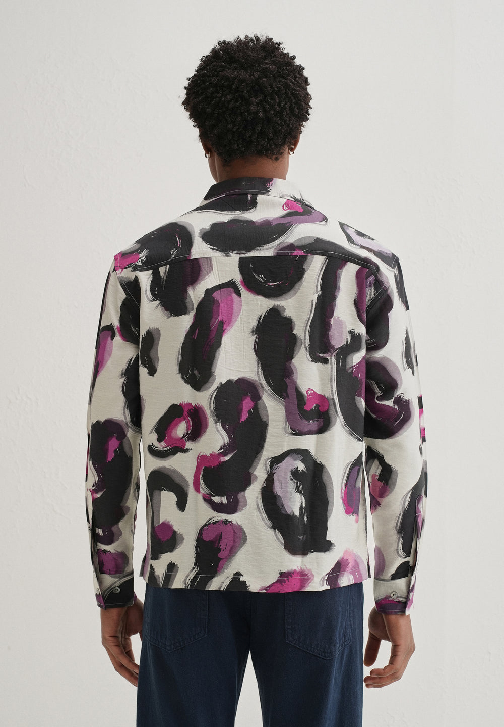 Magenta Noir Art Printed Shirt