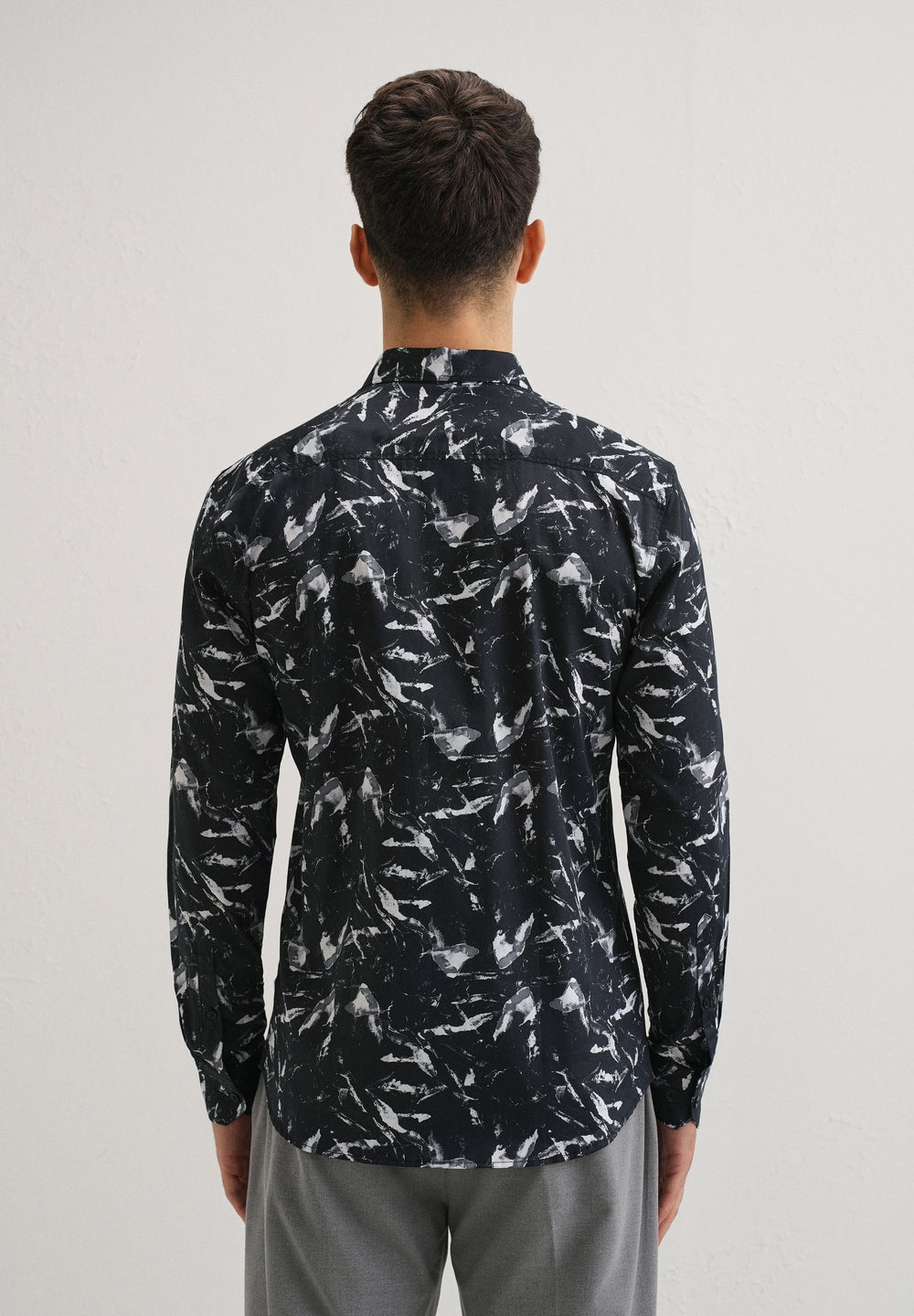 Marble Black Printed Shirt