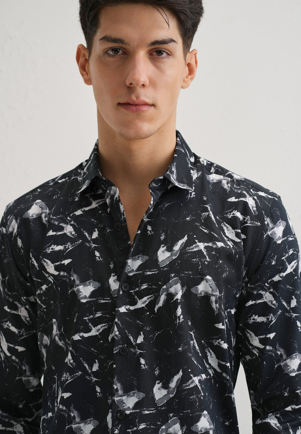 Marble Black Printed Shirt