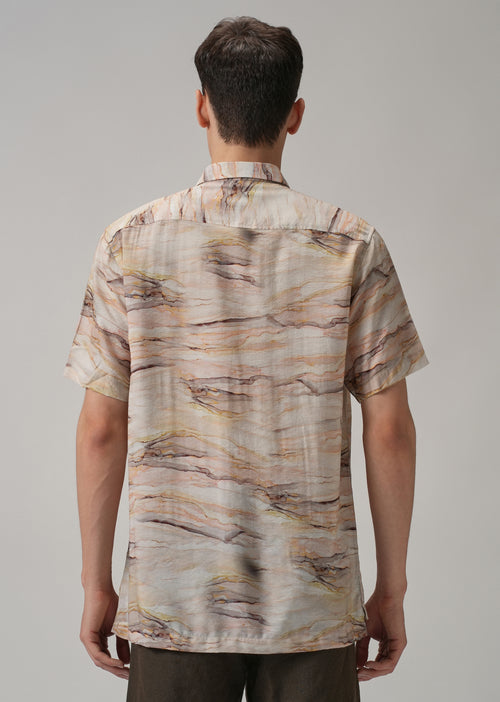 Marble Wash Printed Shirt