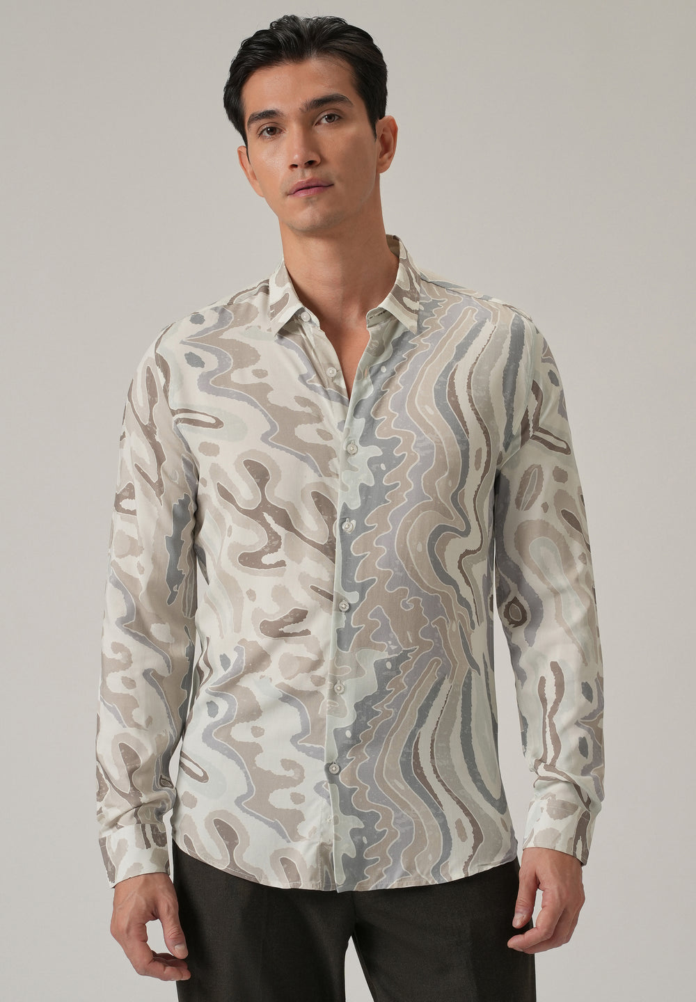 Marbled Print Shirt