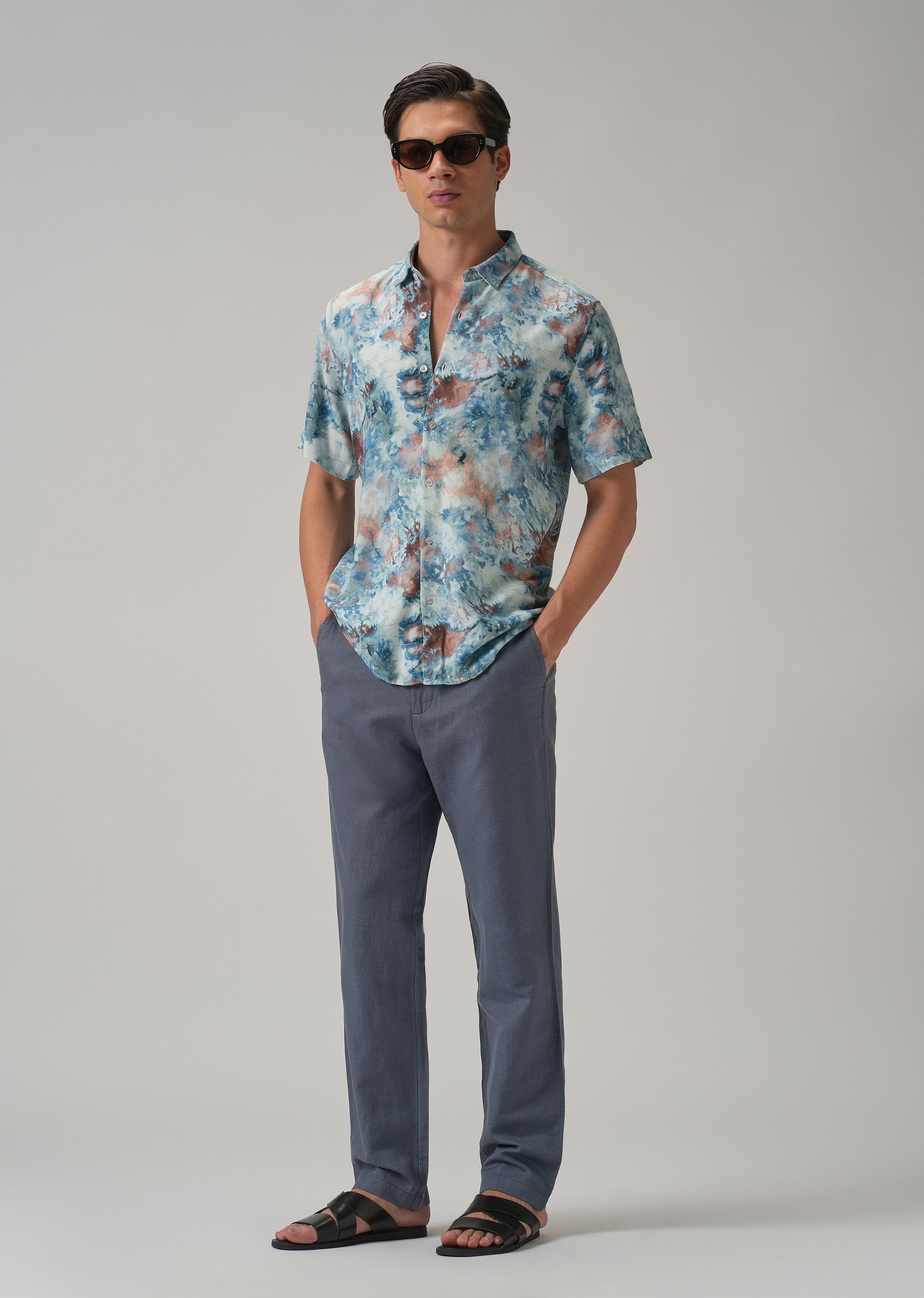 Marbleized Half Sleeve shirt