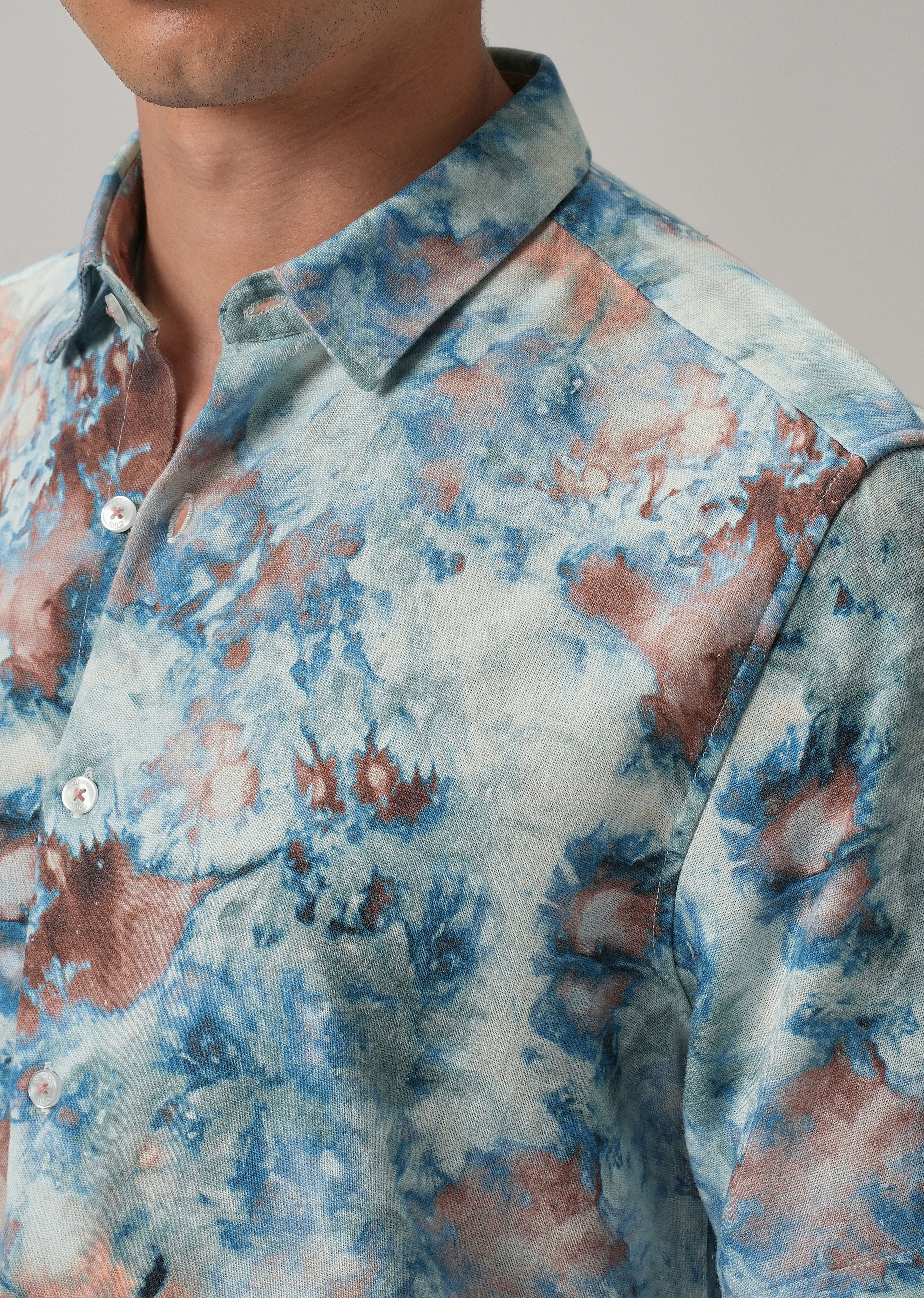 Marbleized Half Sleeve shirt