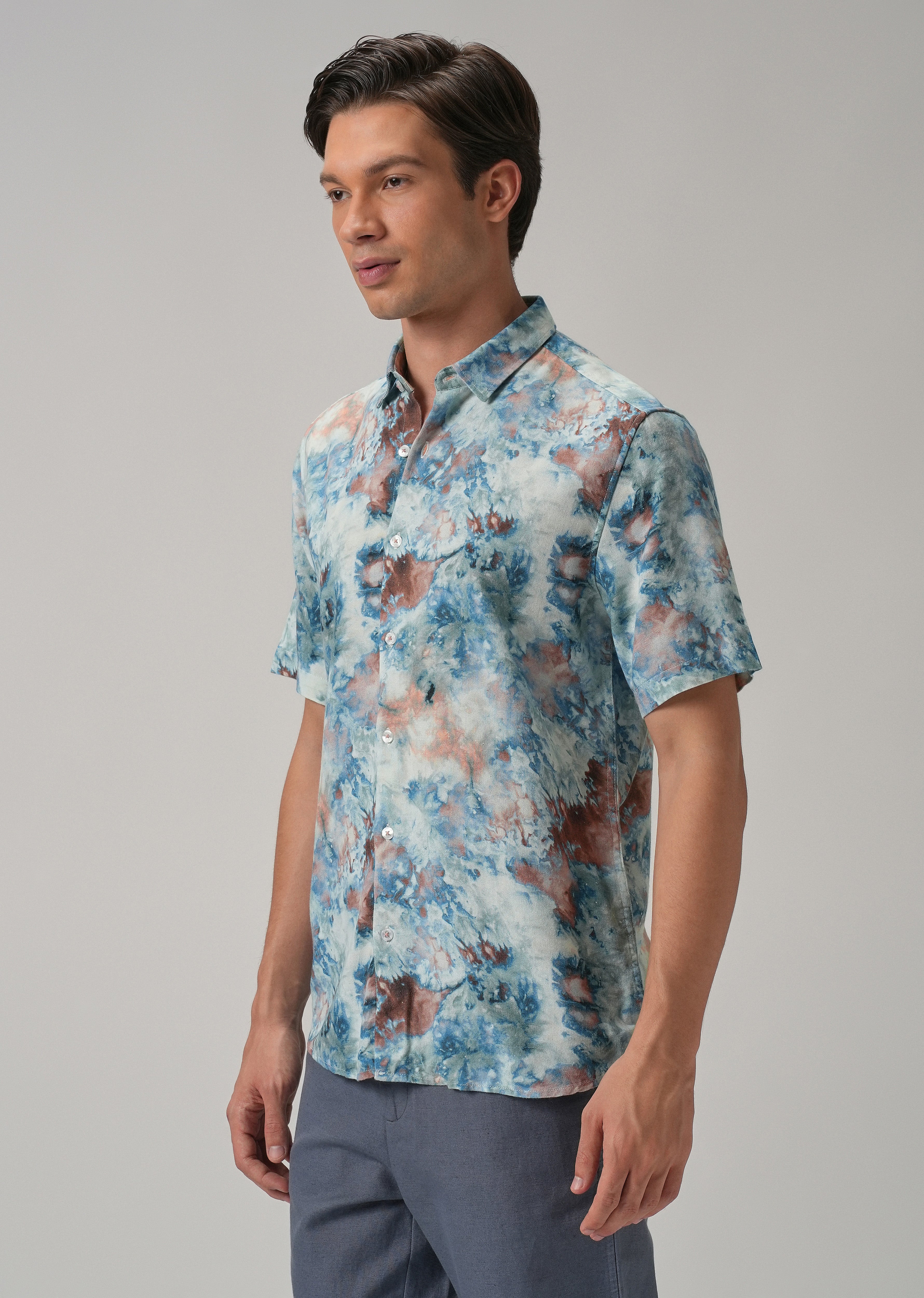 Marbleized Half Sleeve shirt