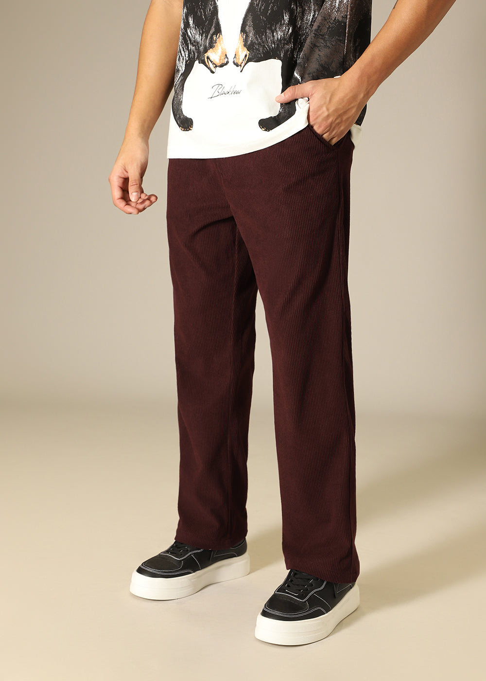 Maroon Corduroy Pant