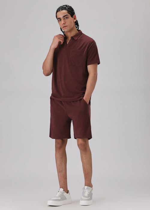 Maroon Knitted Co-ord Set