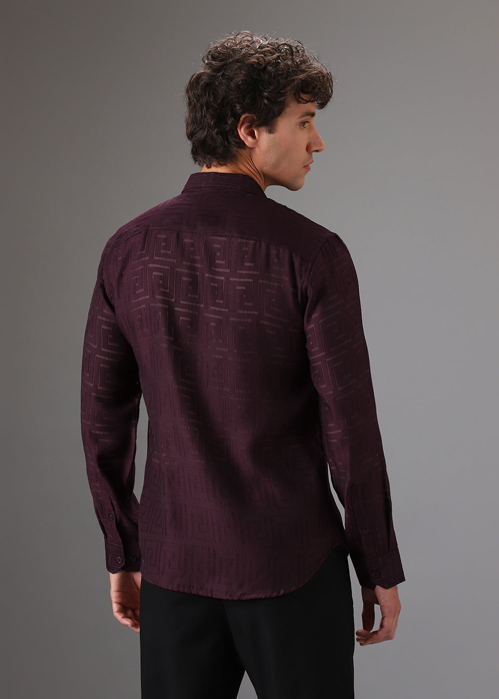 Maroon Laser Cut Shirt