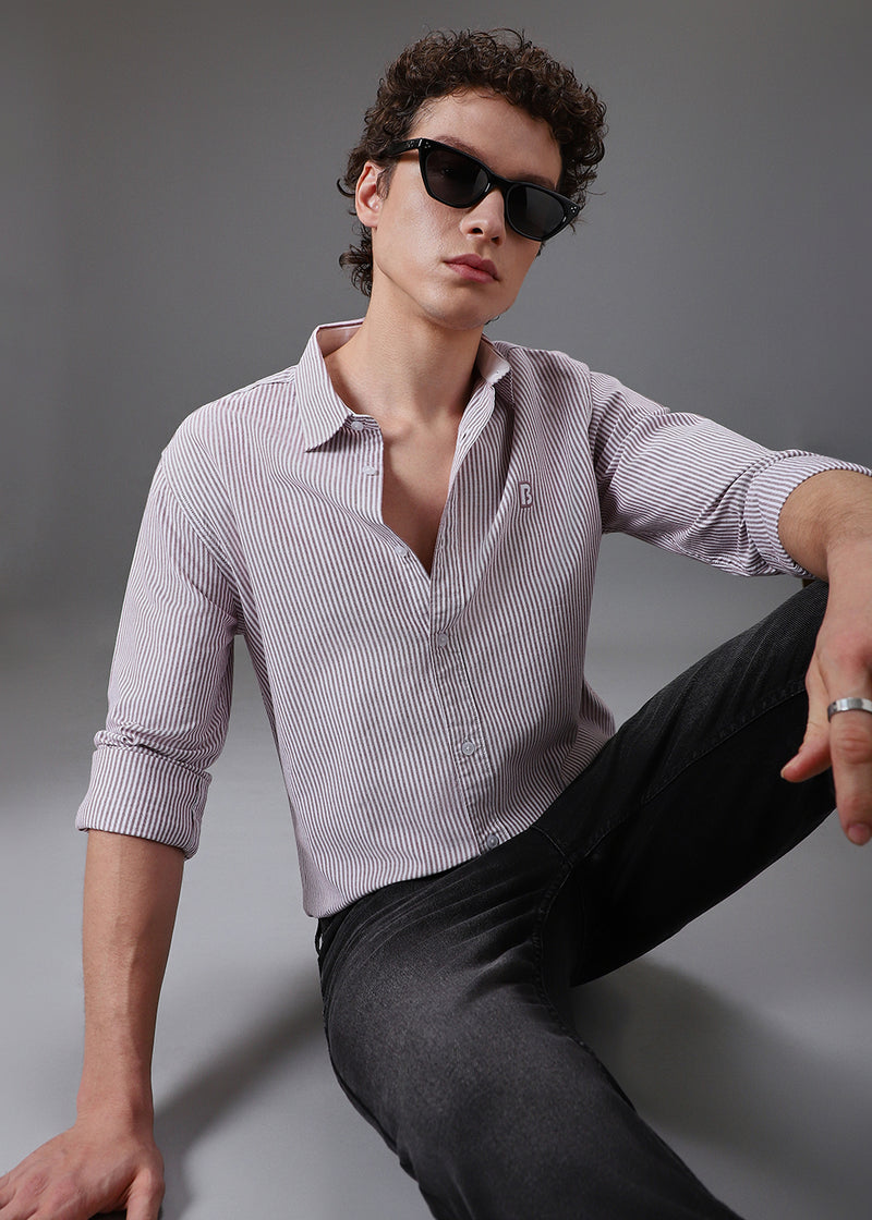 Marlon Stripe Shirt Red Stripe
