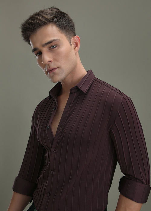 Maroon Stripe Shirt