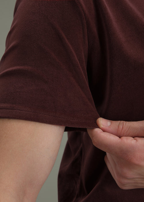 Maroon Suede T-shirt