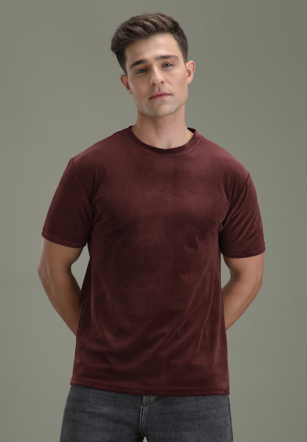 Maroon Suede T-shirt