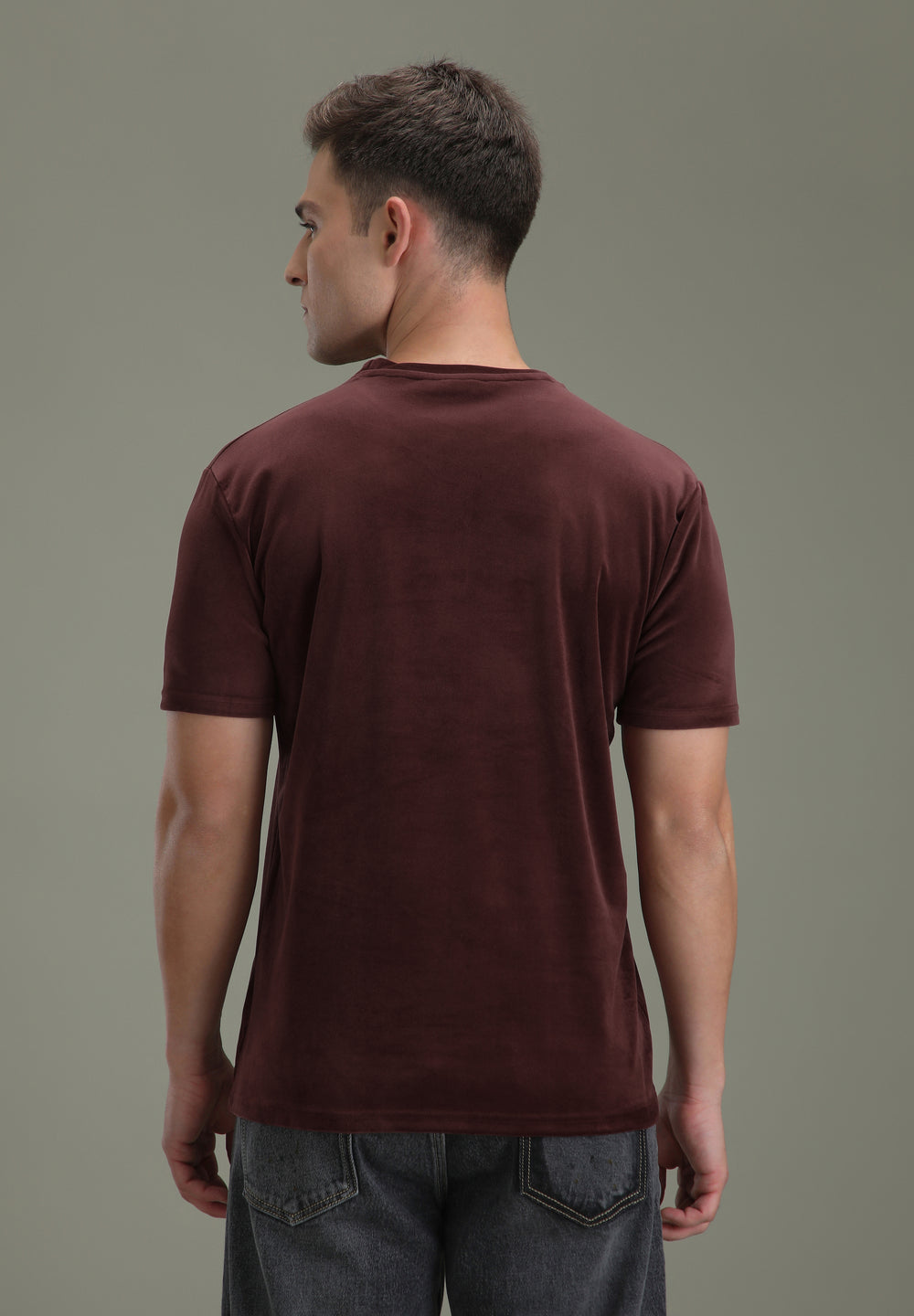 Maroon Suede T-shirt