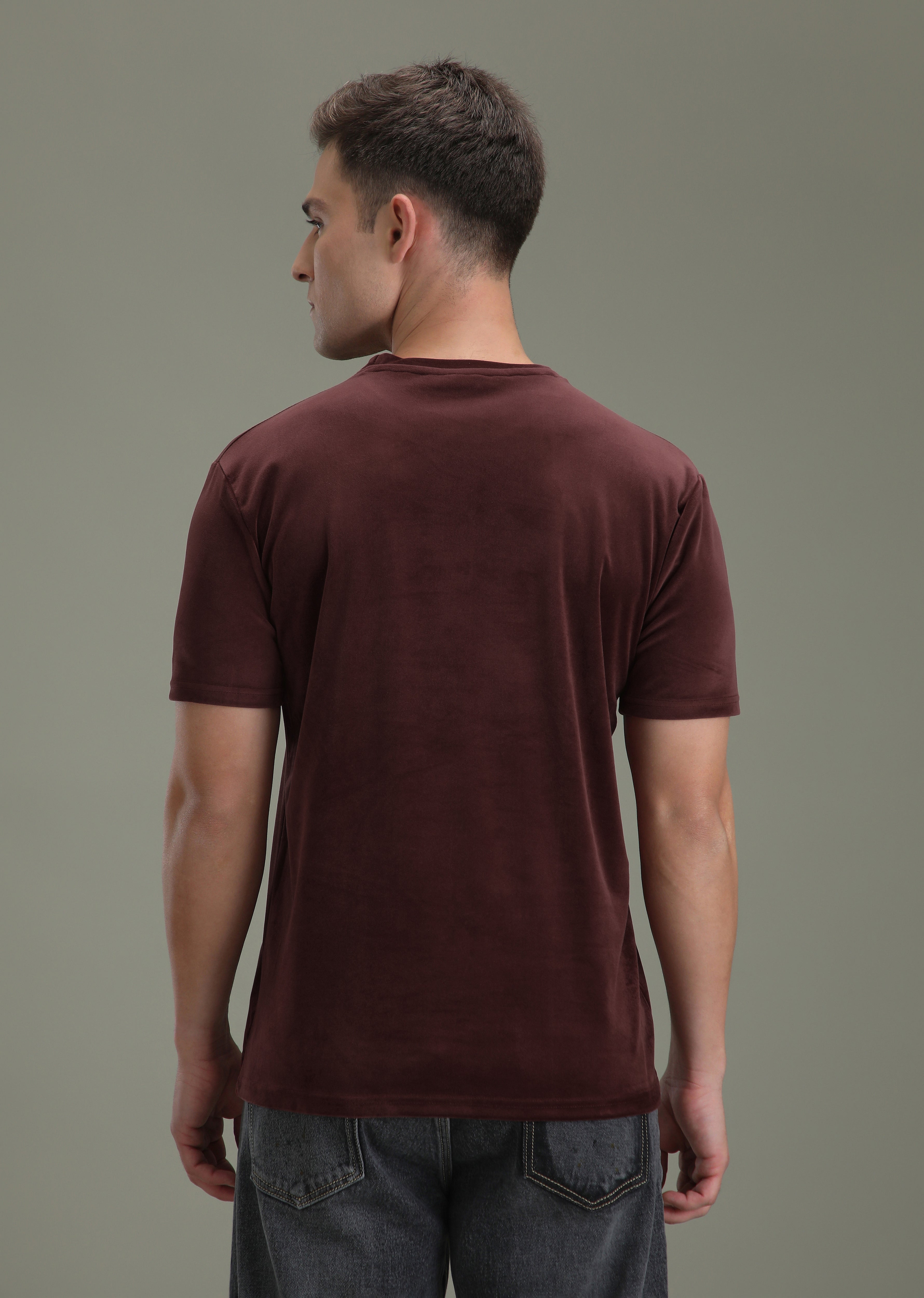 Maroon Suede T-shirt