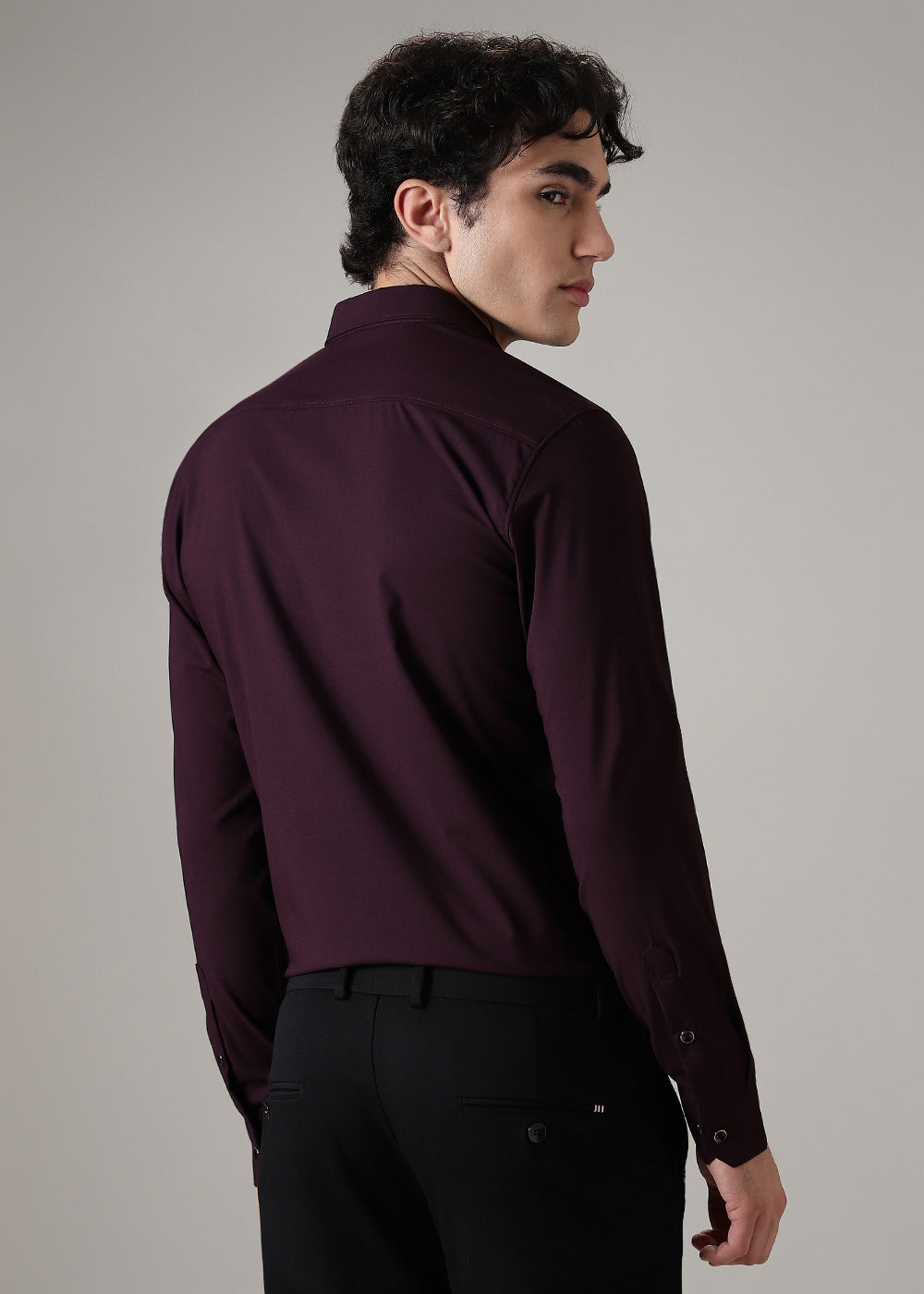 Maroon Wrinkle Free Shirt