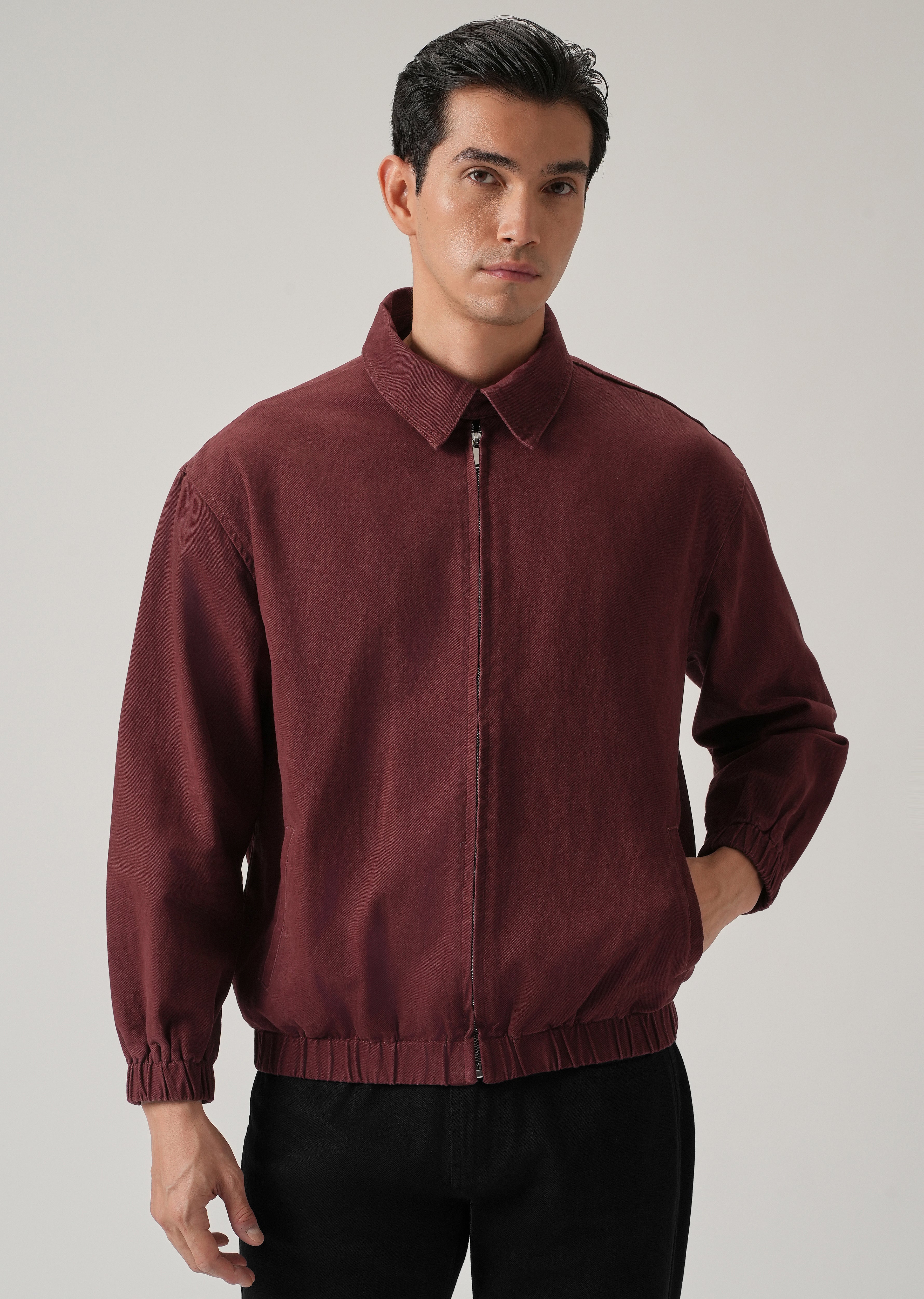 Maroon Zip-Up Jacket