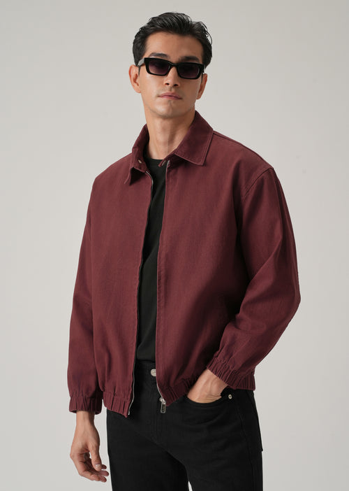 Maroon Zip-Up Jacket