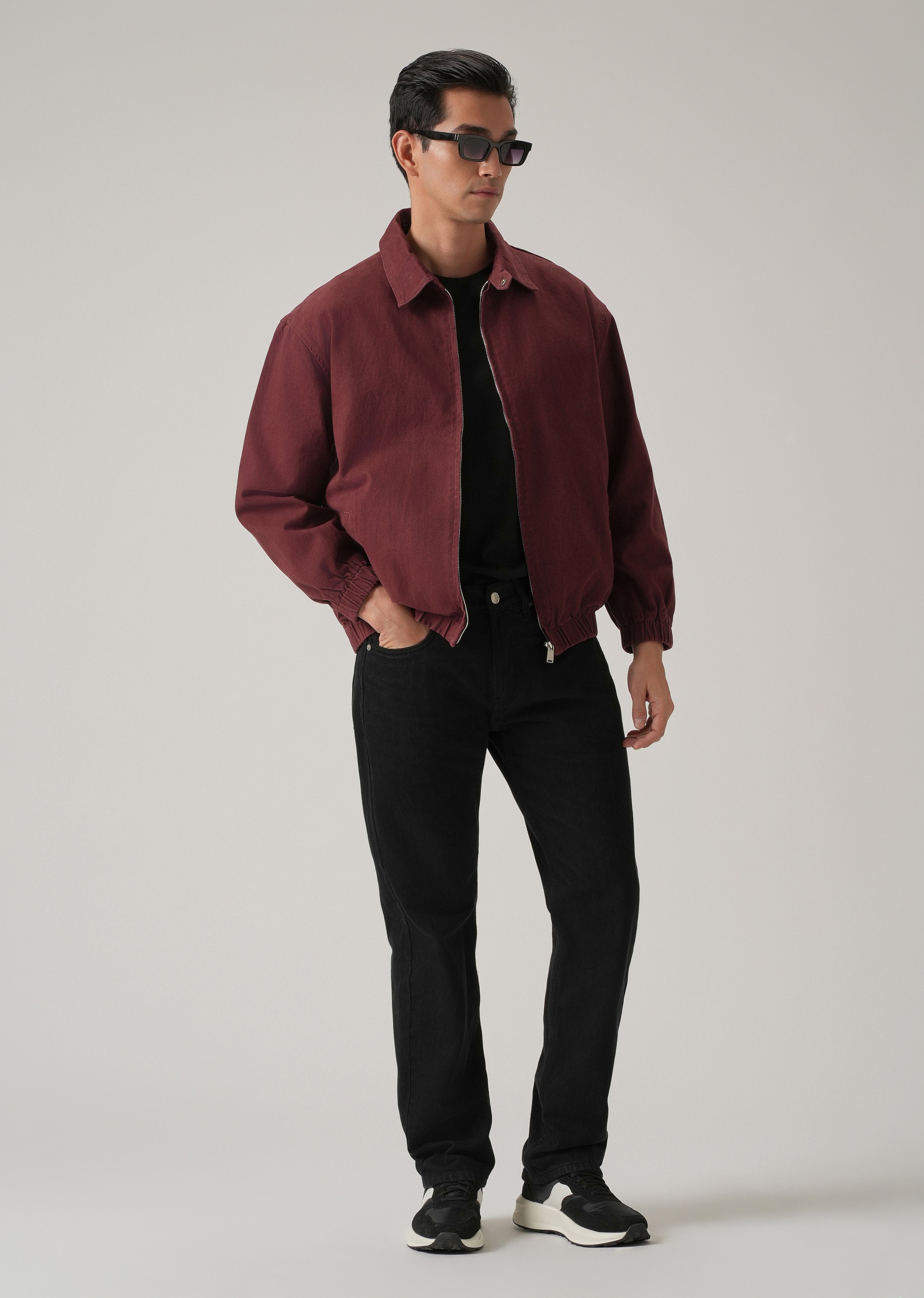 Maroon Zip-Up Jacket