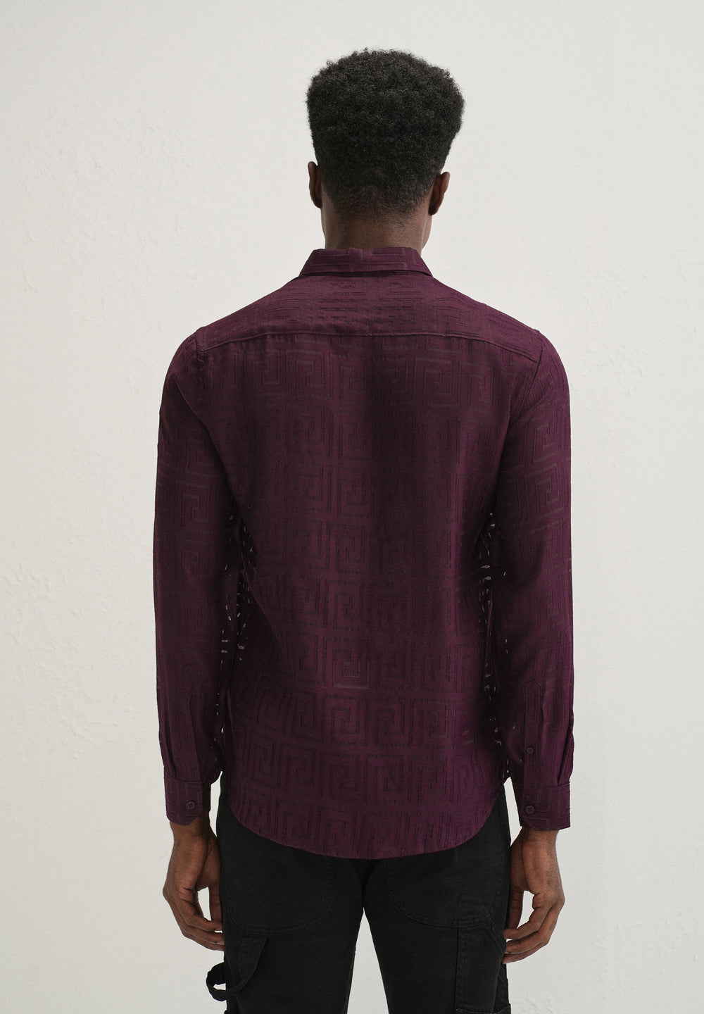 Maroon Laser Cut Shirt