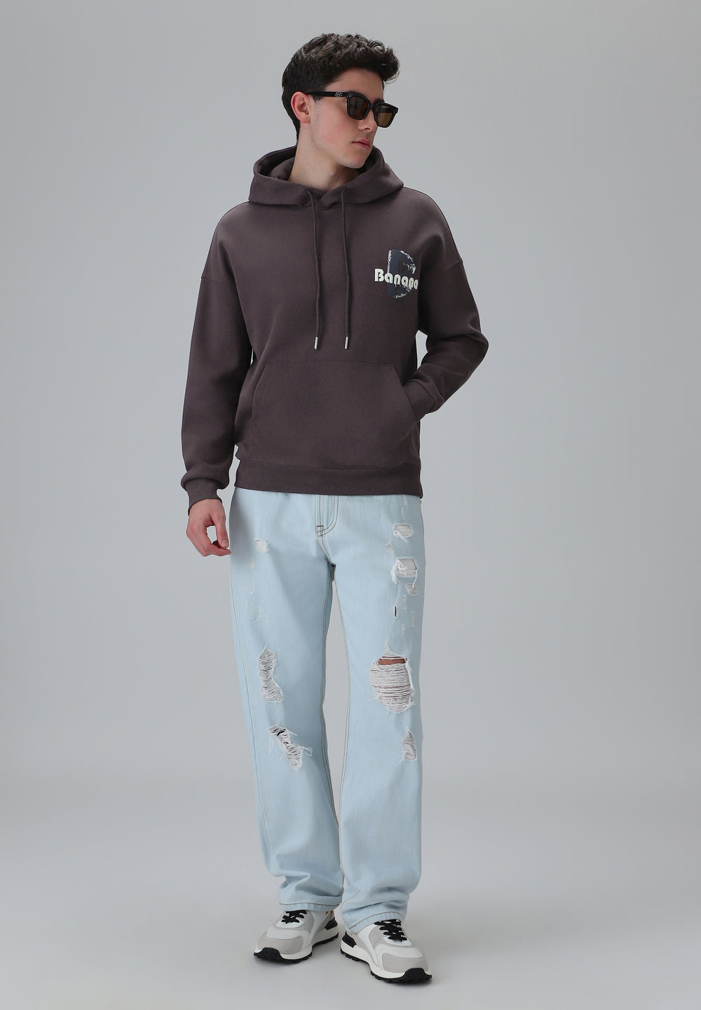 Mauve Embossed Hoodie
