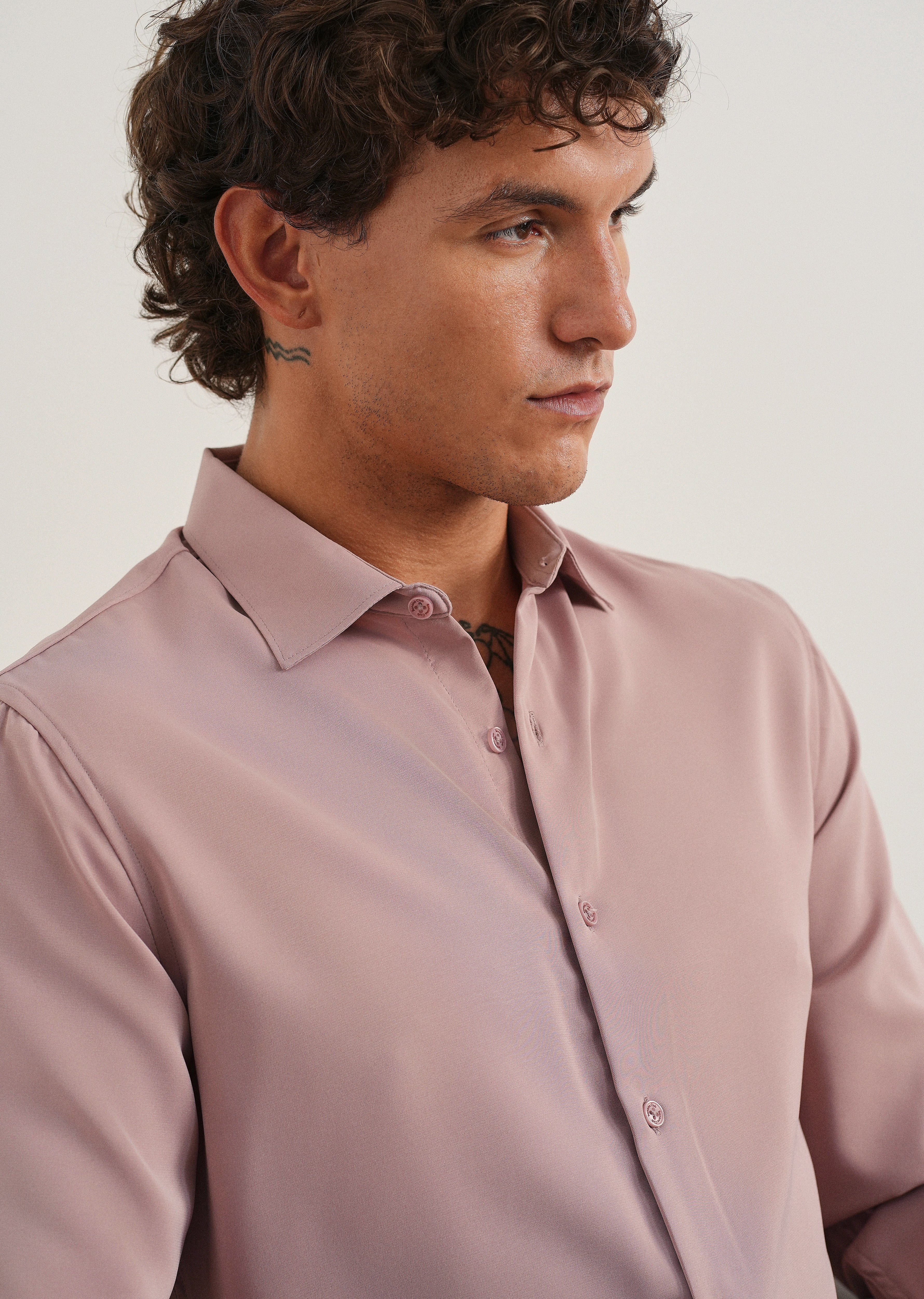 Mauve Pink Fluid Soft Shirt