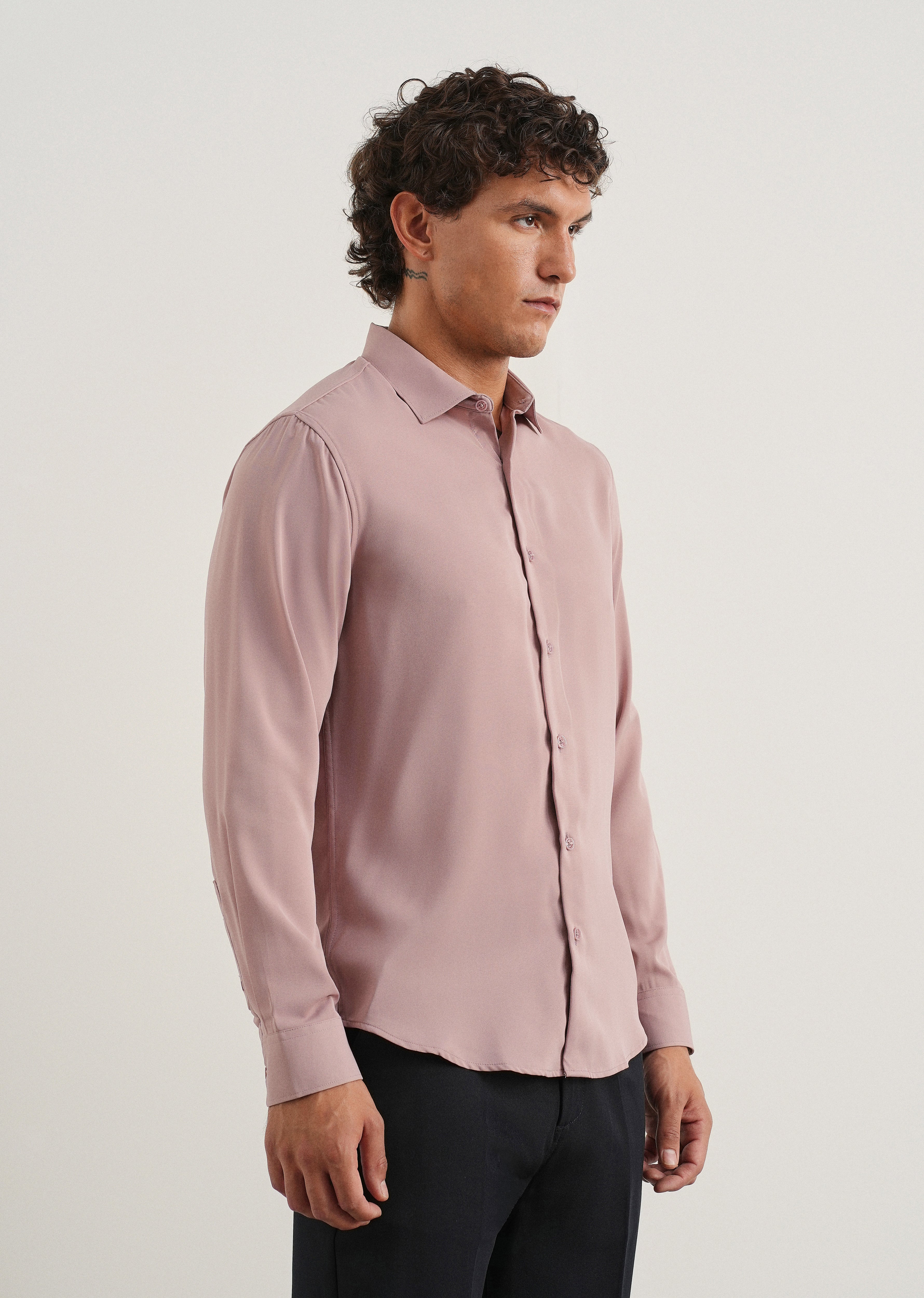 Mauve Pink Fluid Soft Shirt