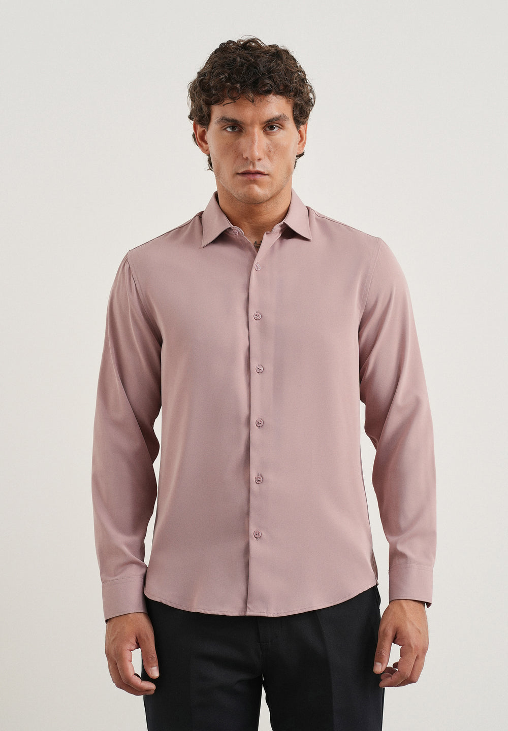 Mauve Pink Fluid Soft Shirt