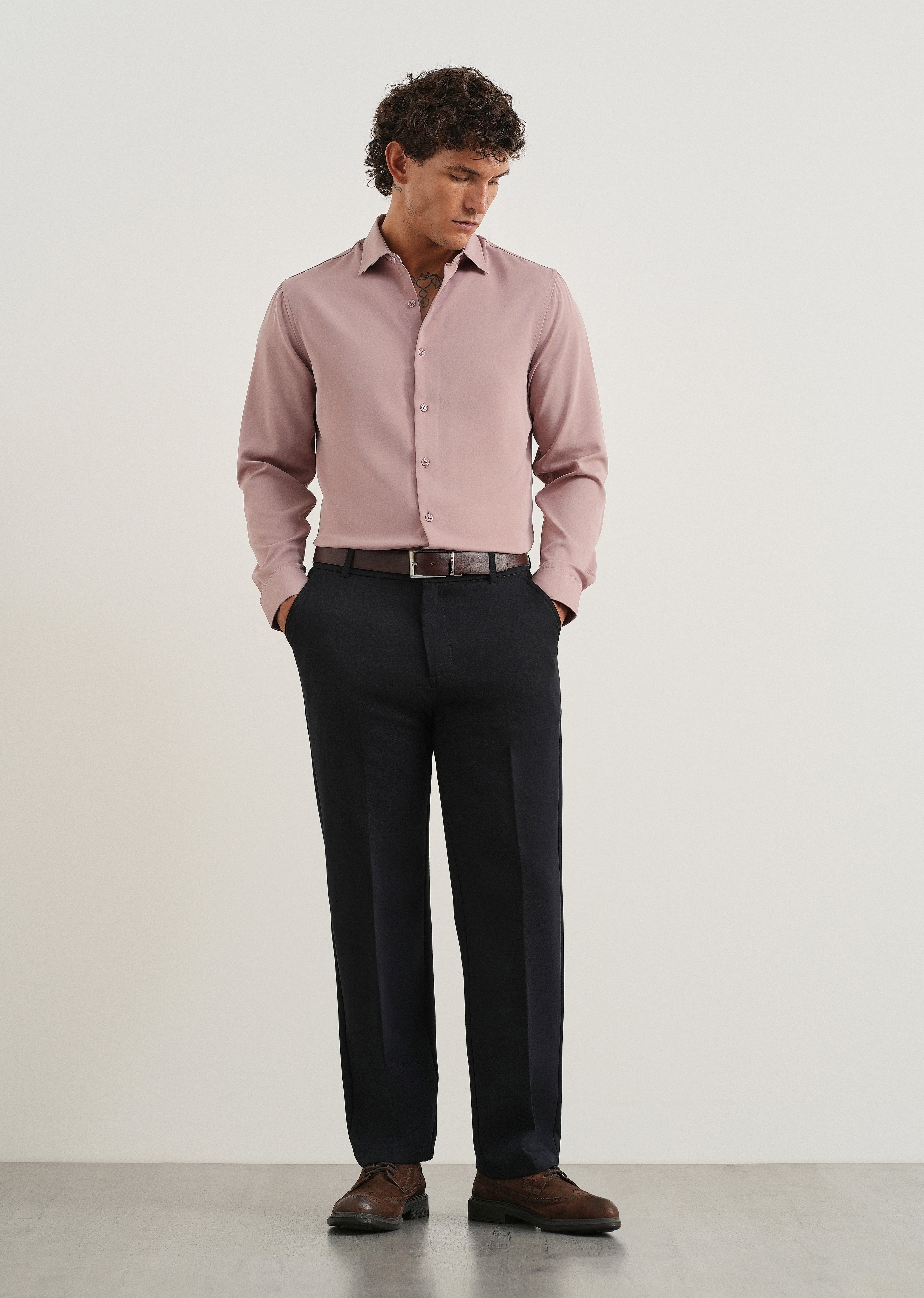 Mauve Pink Fluid Soft Shirt
